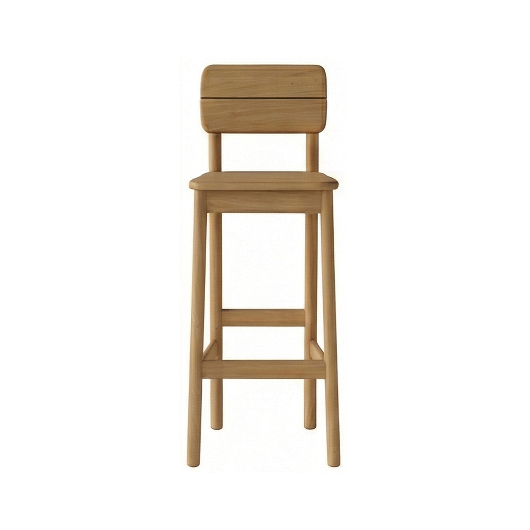 Bastien Armless Teak Outdoor Bar Stool