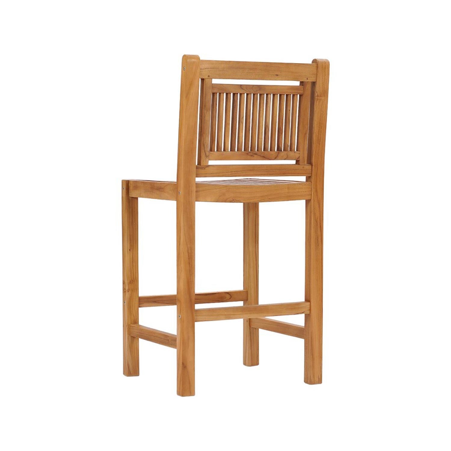 Cedric Armless Teak Outdoor Bar Stool