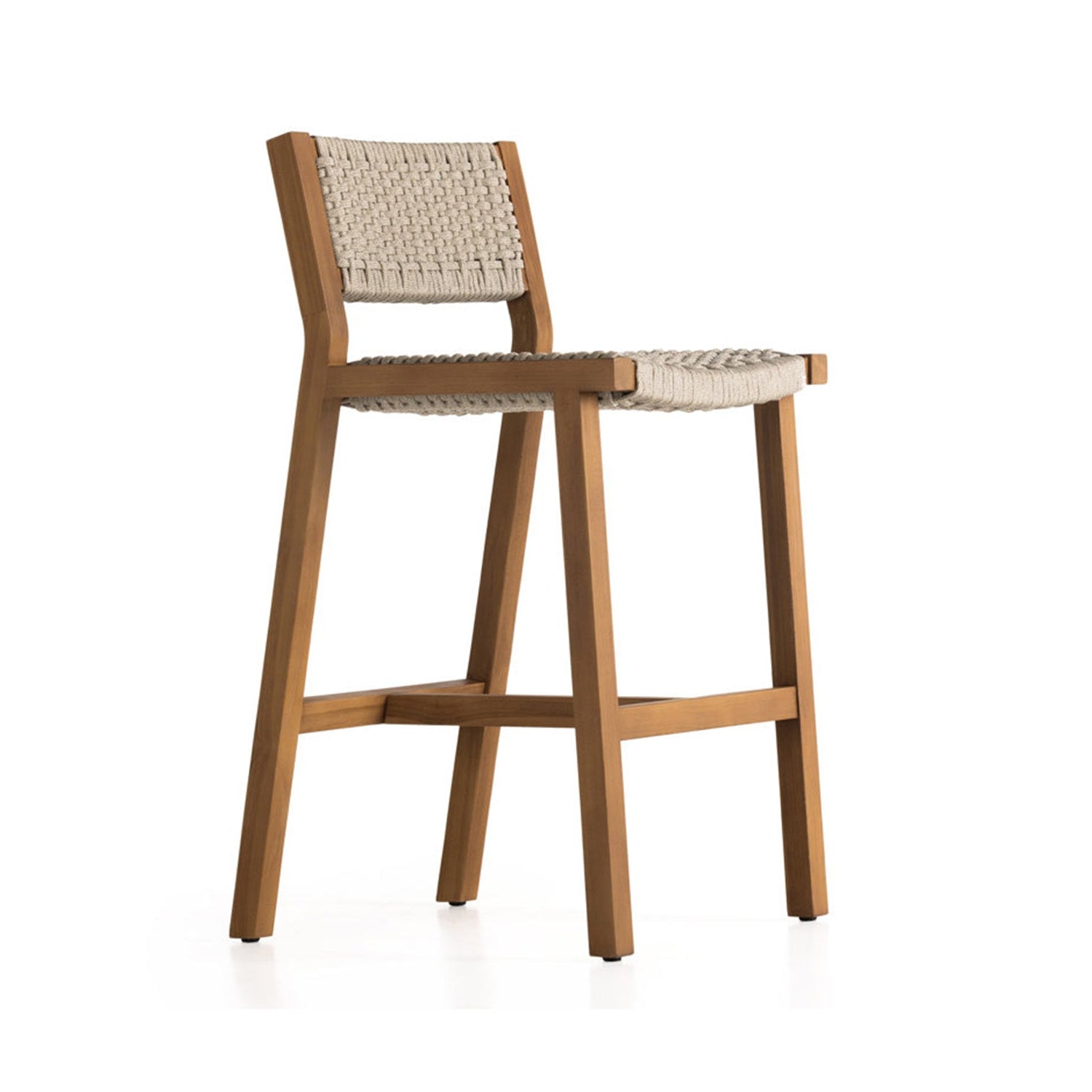 Elise Armless Teak Outdoor Bar Stool