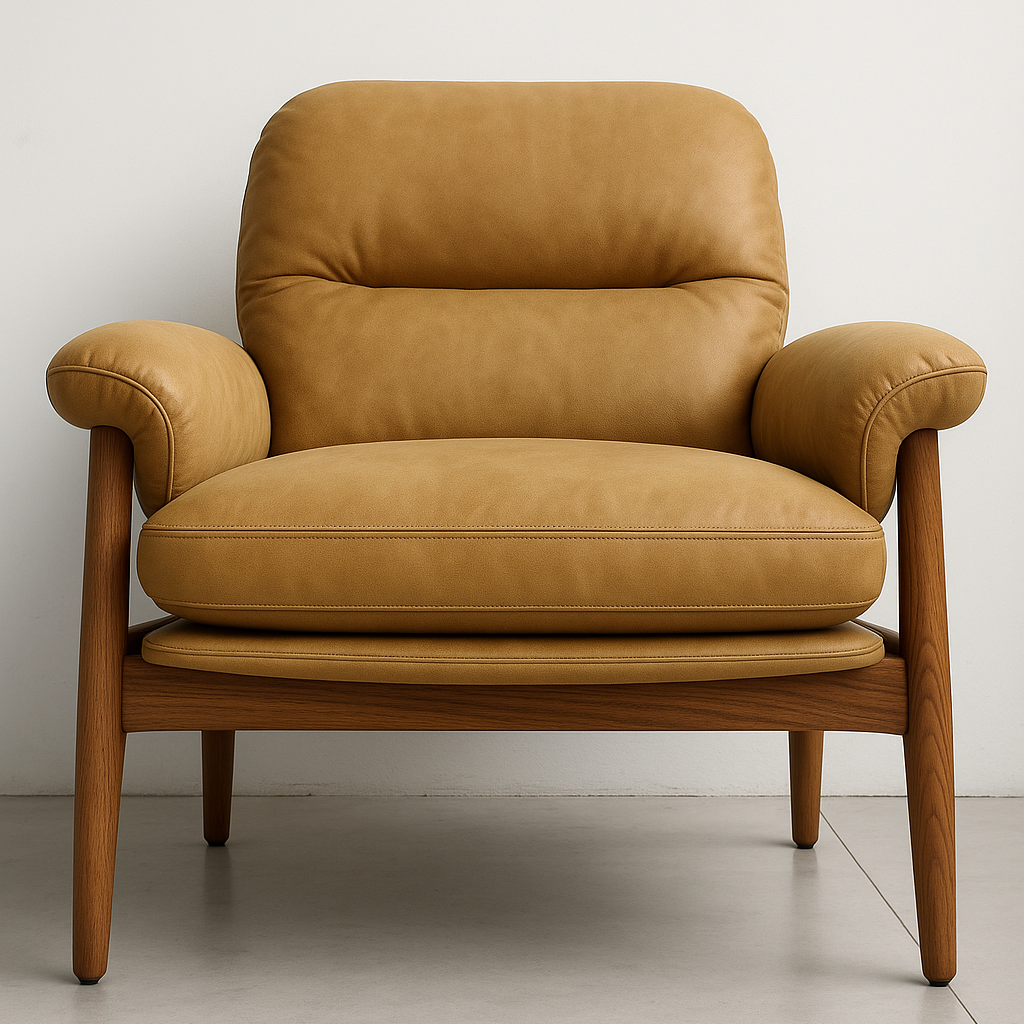 Langford Lounge Chair Rubio Monocoat Finish and Gruppo Mastrotto Italian Leather