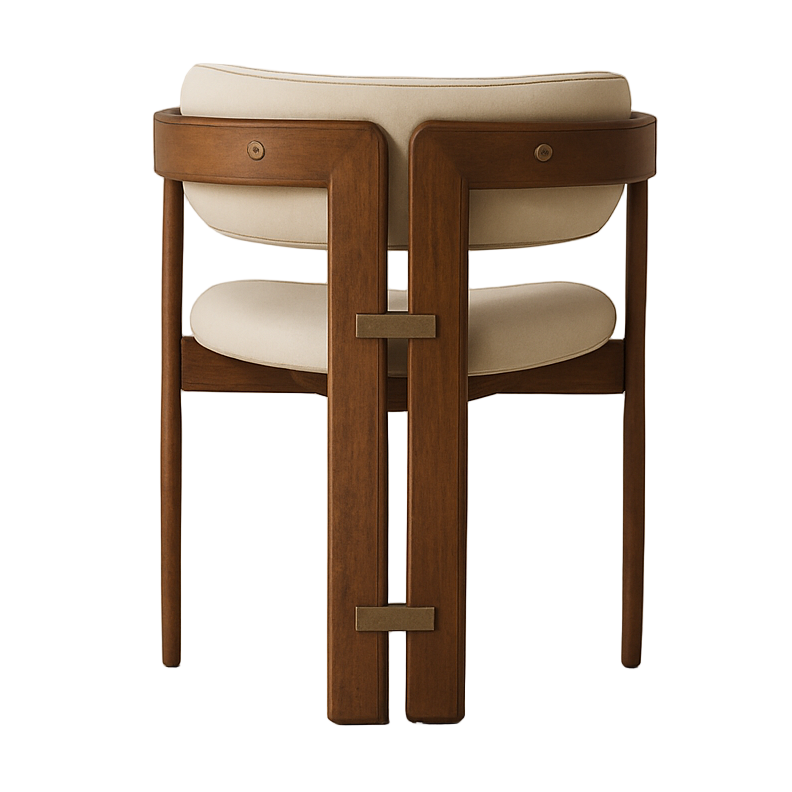 Pamplona Walnut Dining Chair Rubio Monocoat Finish and Gruppo Mastrotto Leather