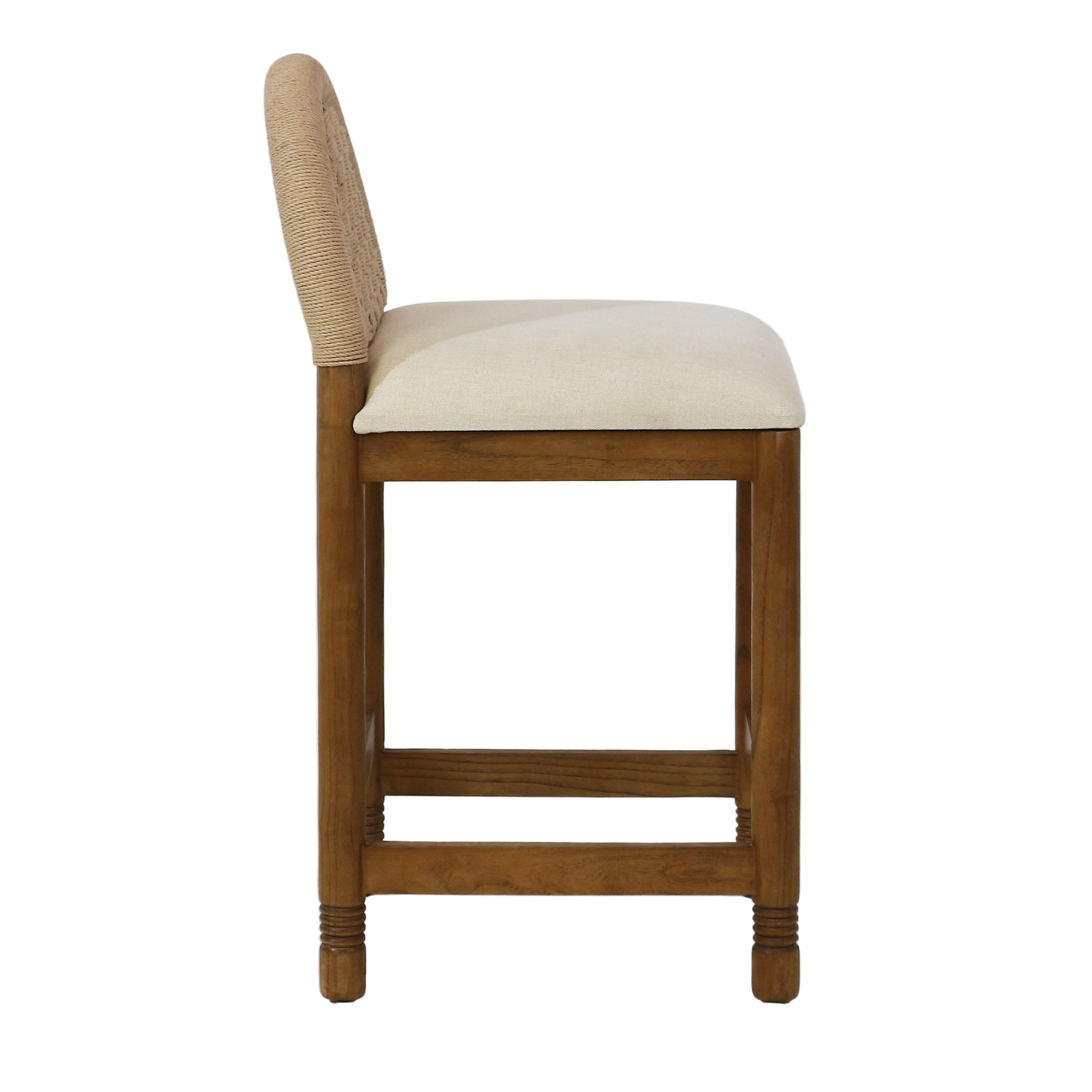 Sophia Solid Oak with Woven Back Bar & Counter Stool