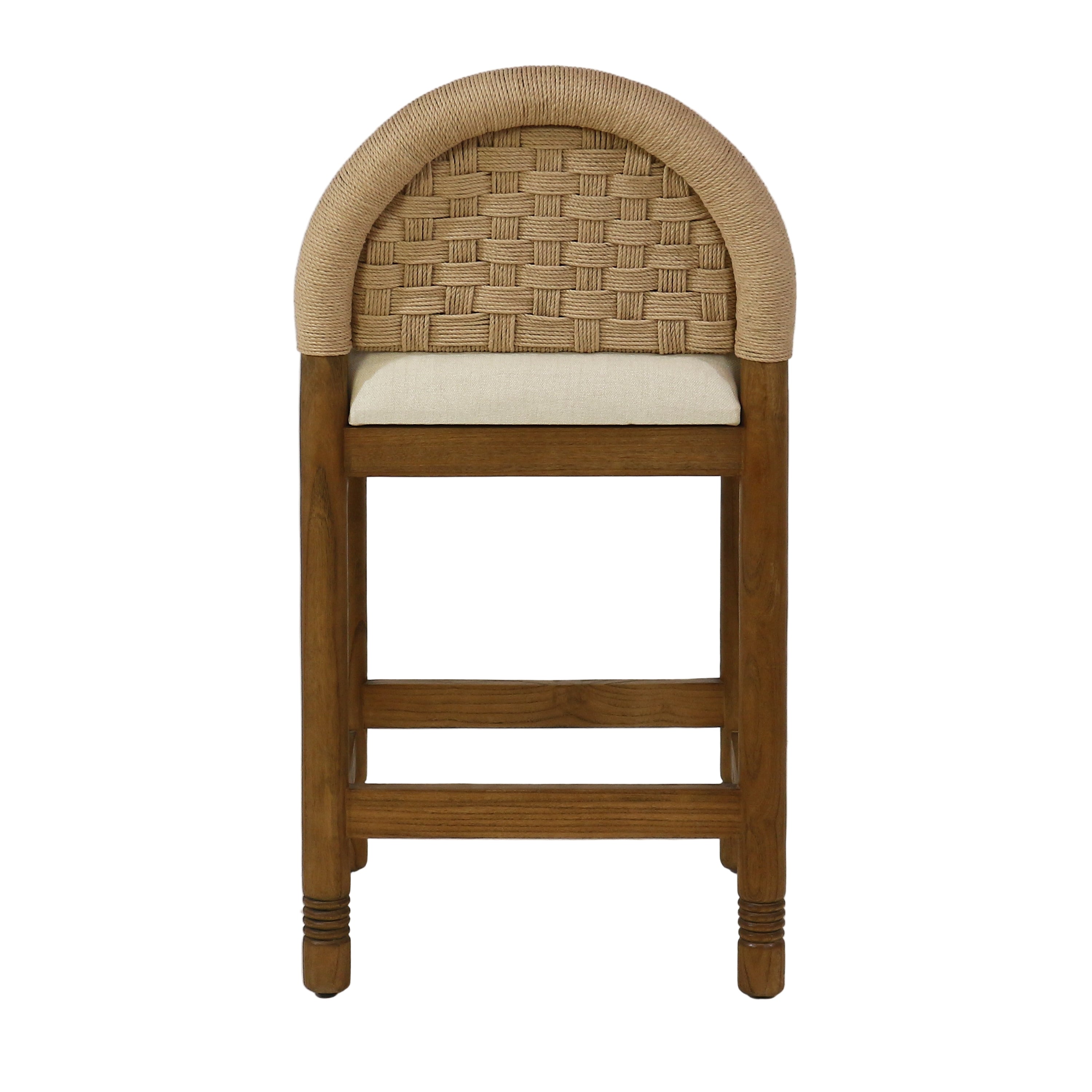 Sophia Solid Oak with Woven Back Bar & Counter Stool