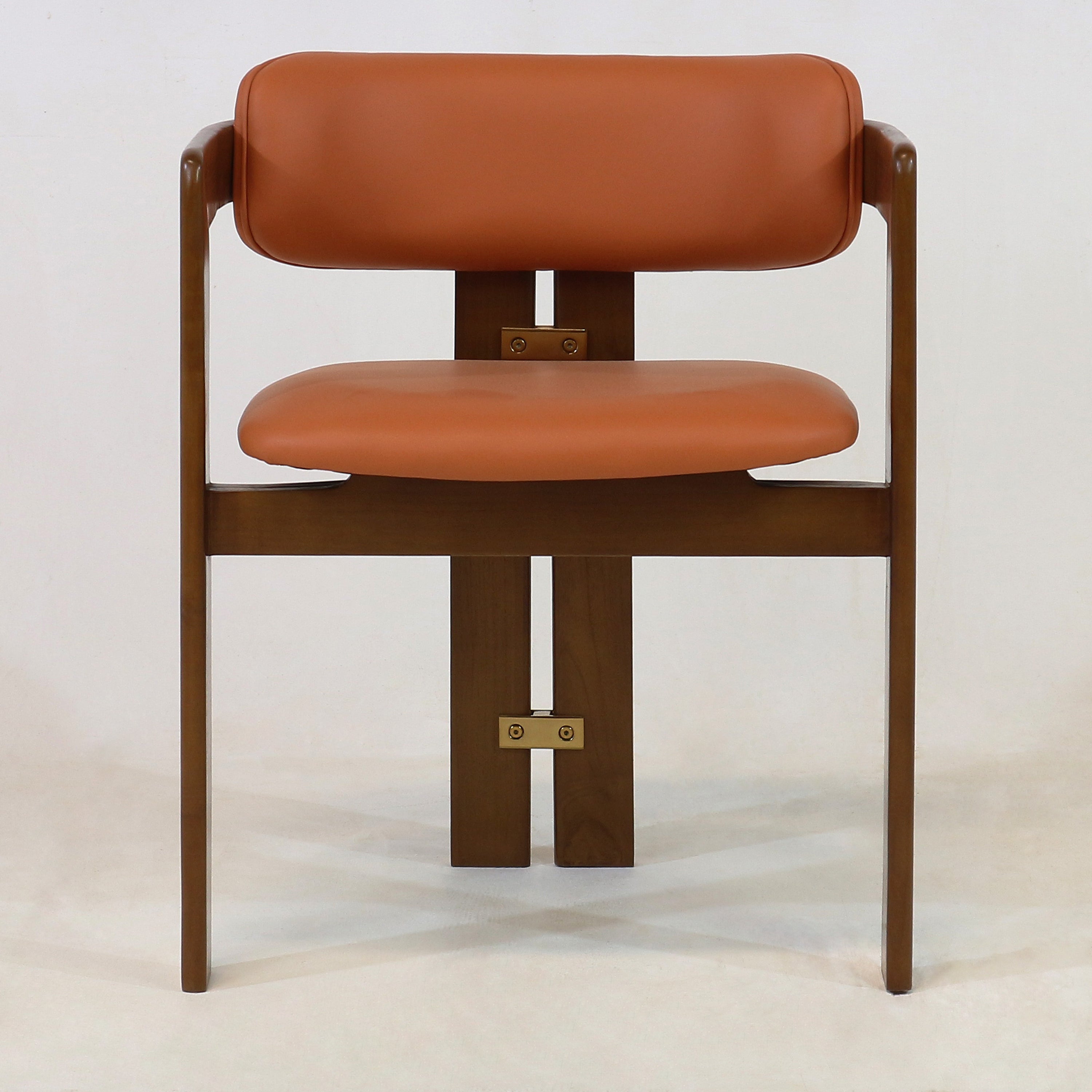 Pamplona Walnut Dining Chair with Rubio Monocoat Finish and Gruppo Mastrotto Leather