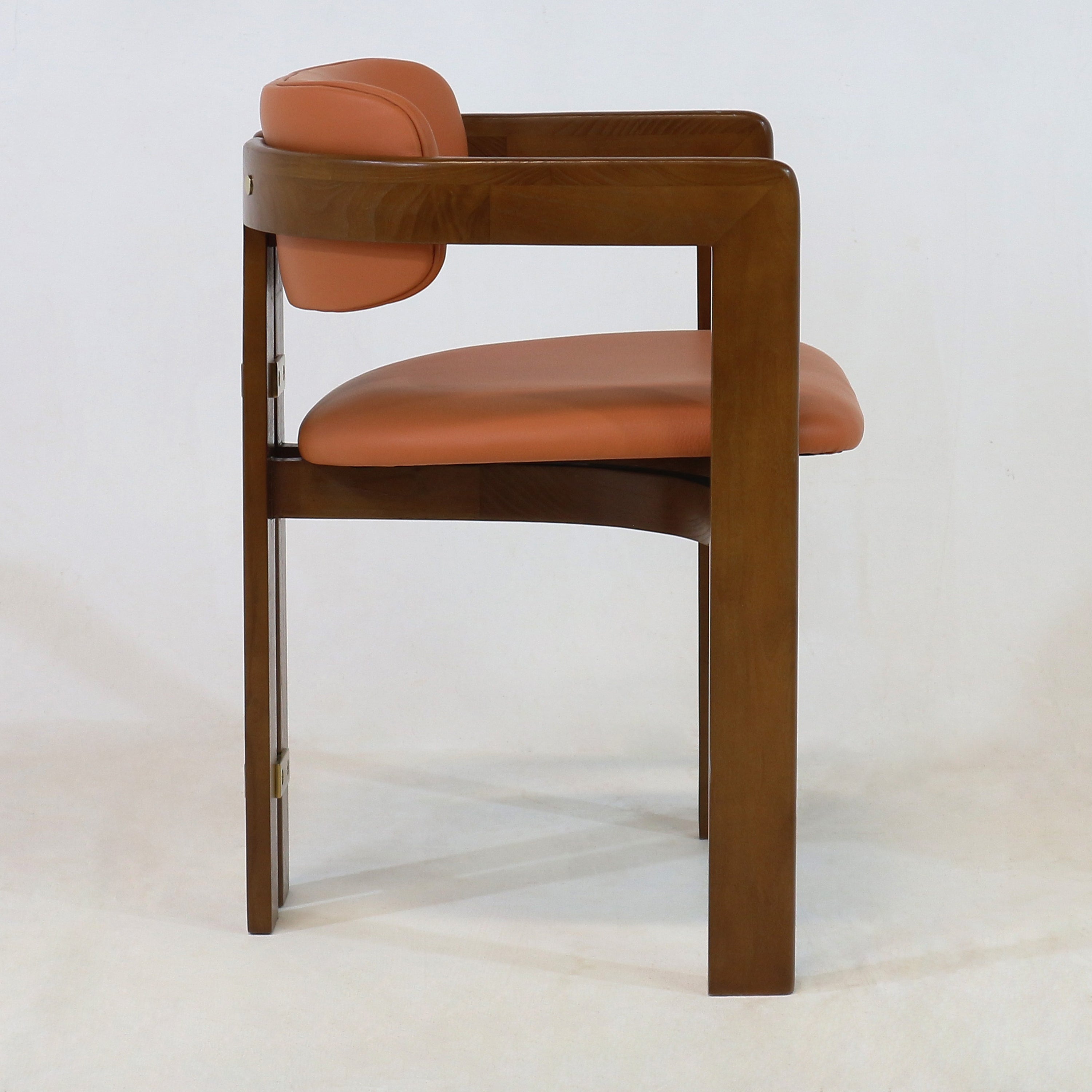 Pamplona Walnut Dining Chair with Rubio Monocoat Finish and Gruppo Mastrotto Leather