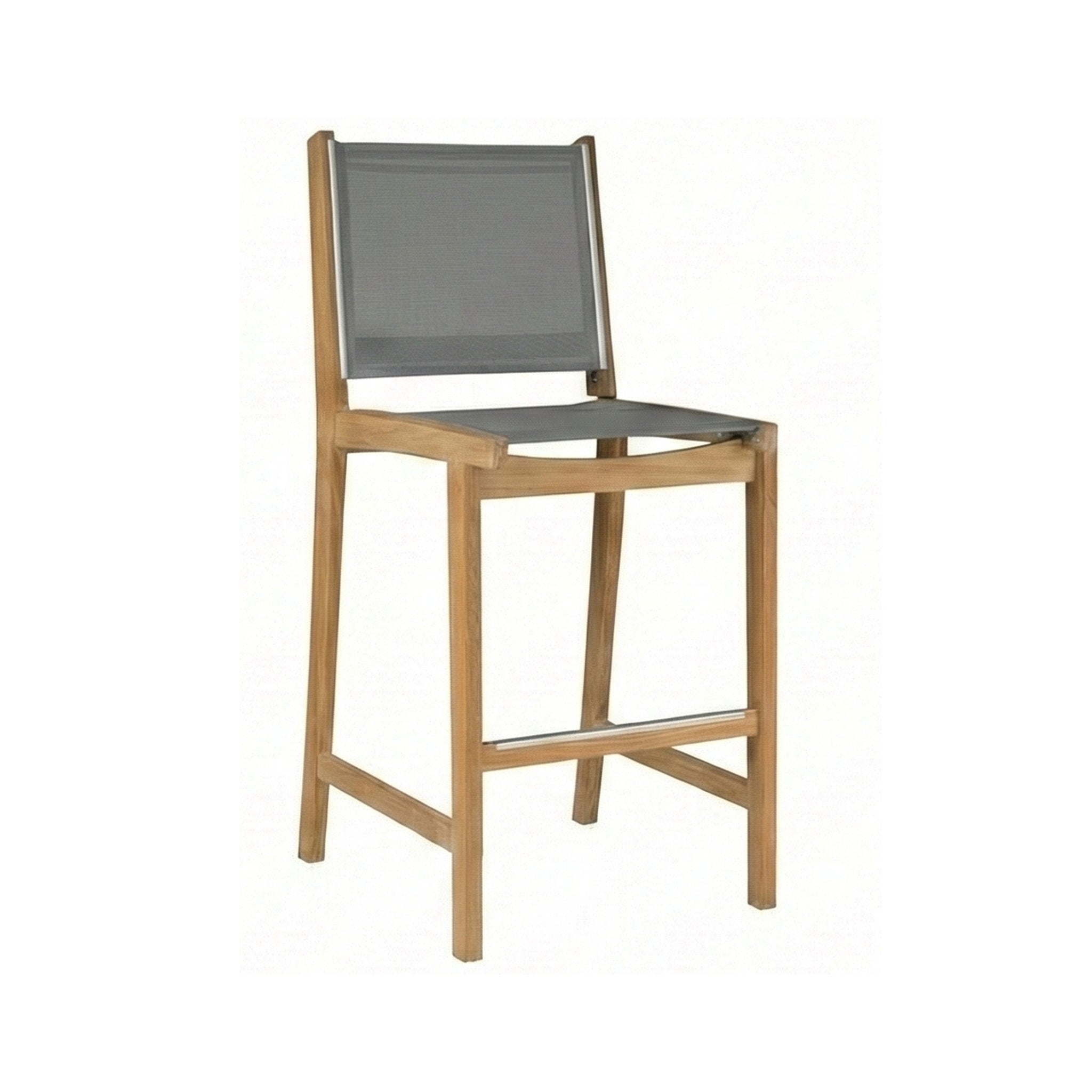 Clement Armless Teak Outdoor Bar Stool