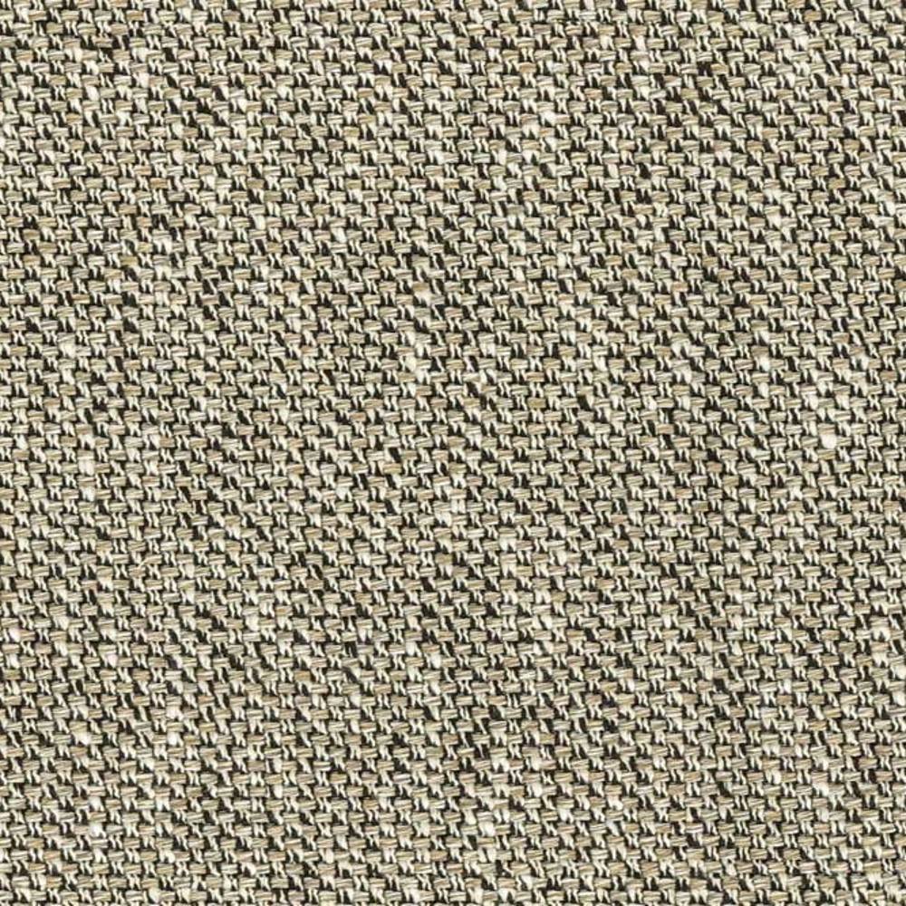 Close-up of neutral beige woven upholstery fabric showing a textured basket-weave pattern, 25% cotton and 75% polyester blend suitable for sofa upholstery.