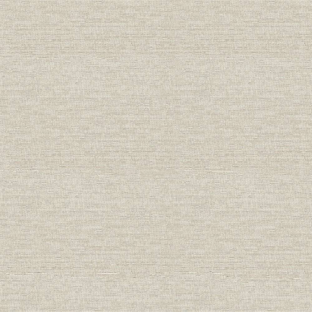 Close-up of beige-cream 100% polyester upholstery fabric showing a subtle horizontal ribbed weave, neutral tone ideal for sofas and indoor upholstery.