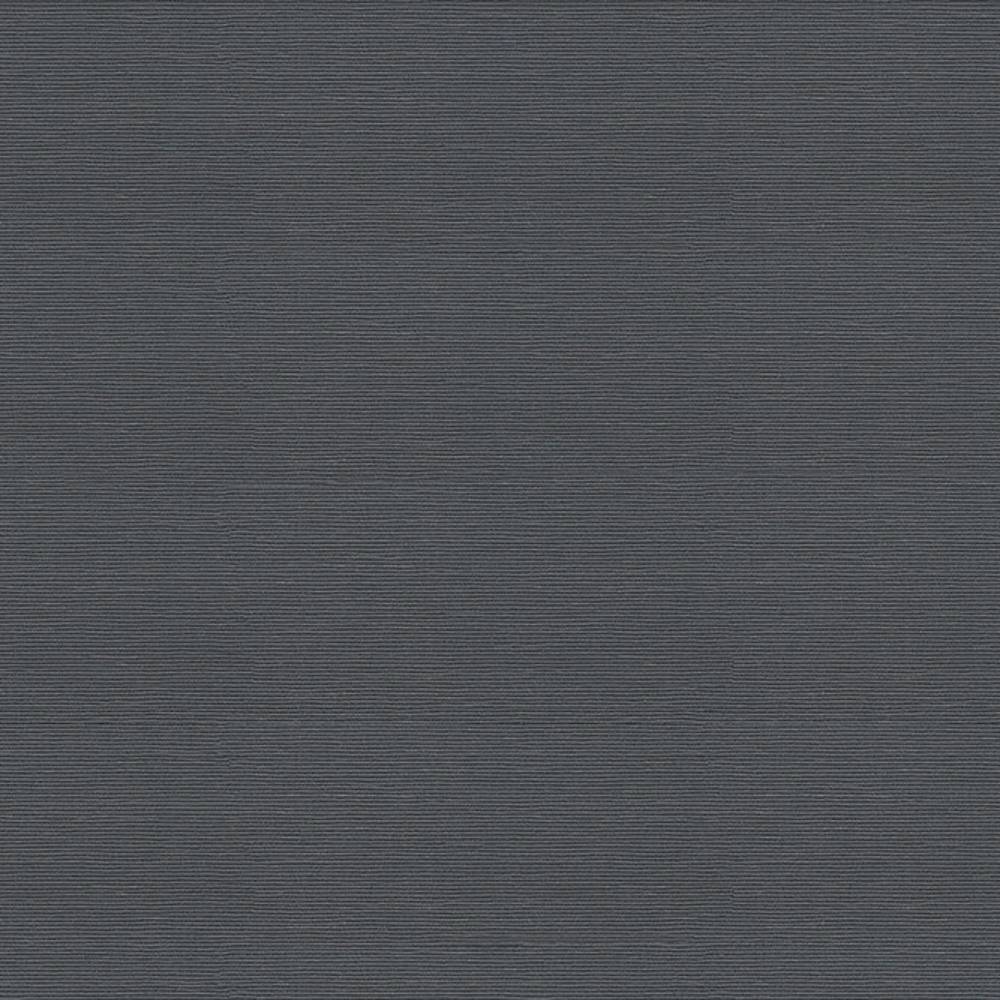 Close-up of charcoal gray 100% polyester upholstery fabric showing fine horizontal ribbed texture, suitable for sofa and indoor seating projects.