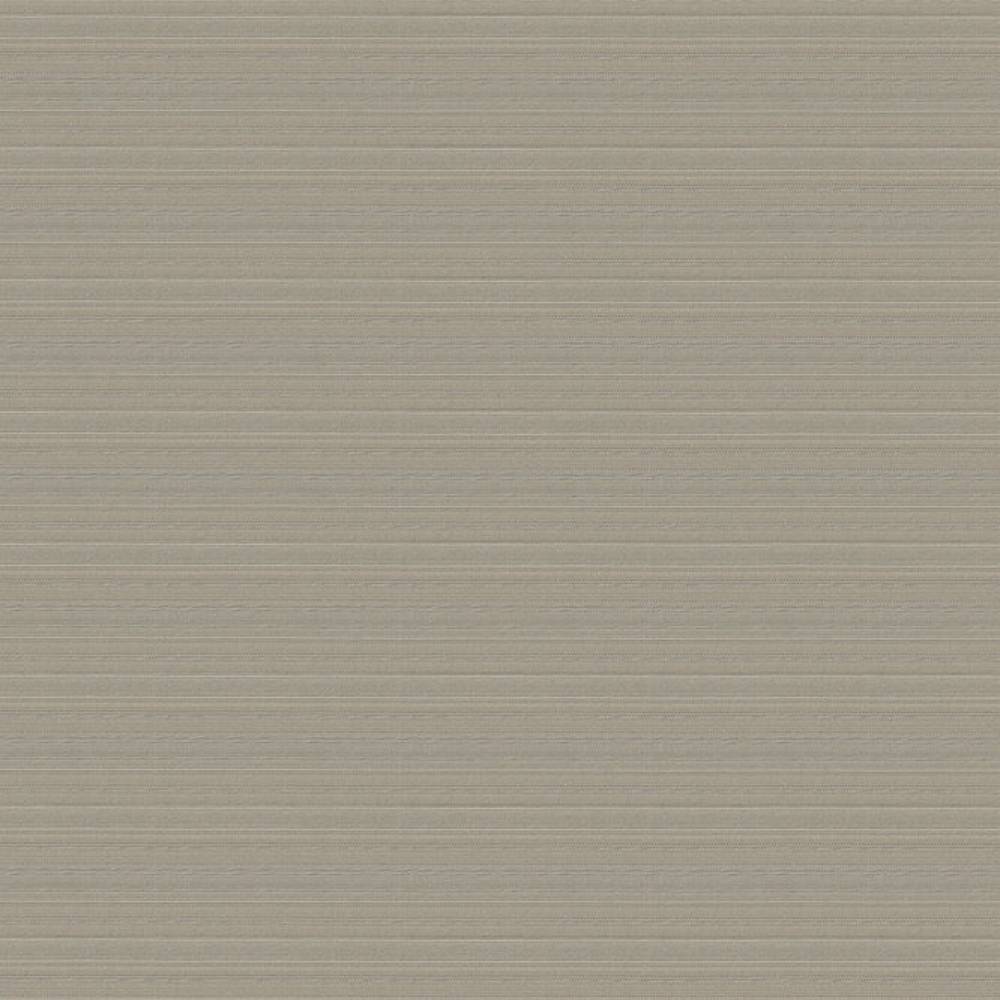 Square swatch of cream-beige 100% polyester upholstery fabric with subtle horizontal texture and fine stripes, shown as a neutral sample suited for contemporary and modern sofas.