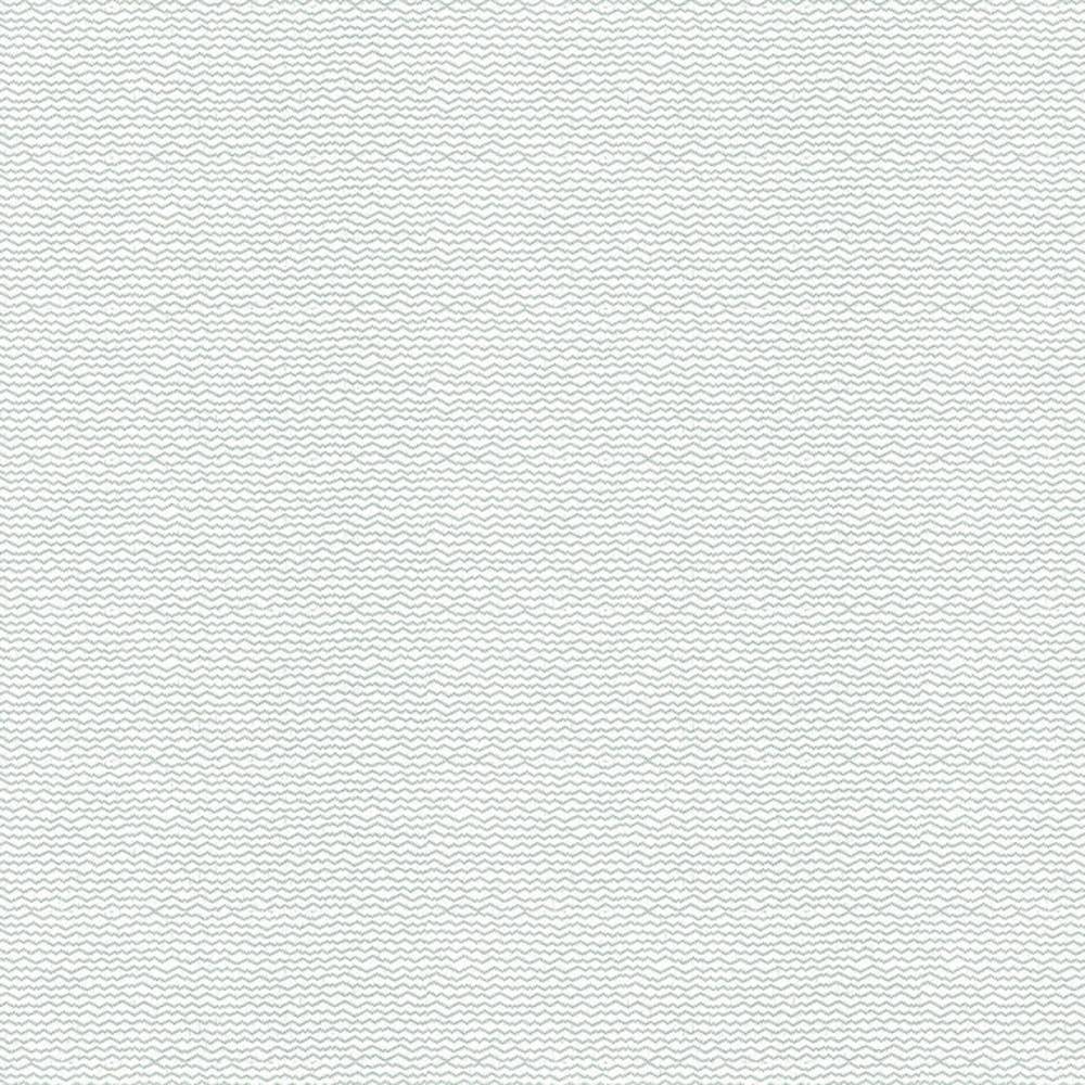 Close-up of neutral white upholstery fabric with a subtle light-gray repeating micro-wave pattern; 27% cotton and 73% polyester blend, shown as a flat swatch suitable for sofas and indoor upholstery.