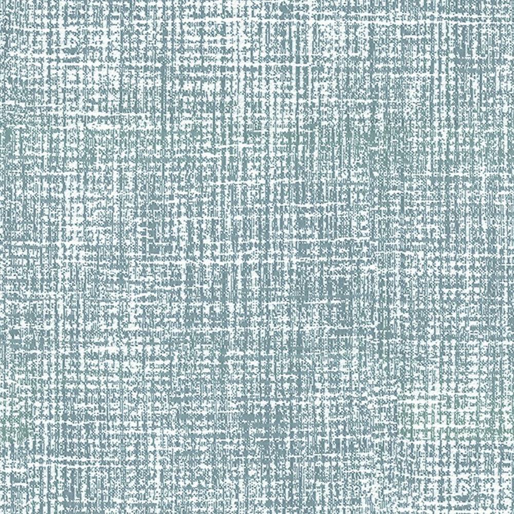 Close-up of light teal-gray crosshatch upholstery fabric on a white ground, showing a fine woven-like textured pattern; 100% polyester suitable for contemporary sofas.