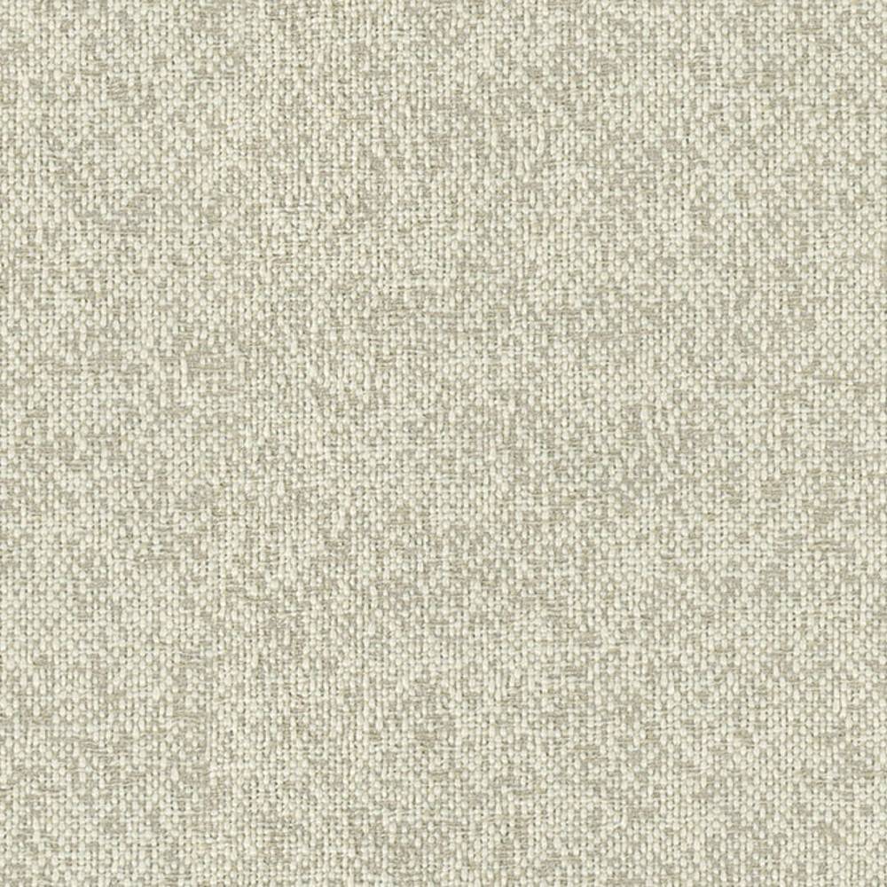 Close-up of beige cream woven upholstery fabric showing tight neutral texture; 100% polyester suitable for contemporary sofas and indoor seating.