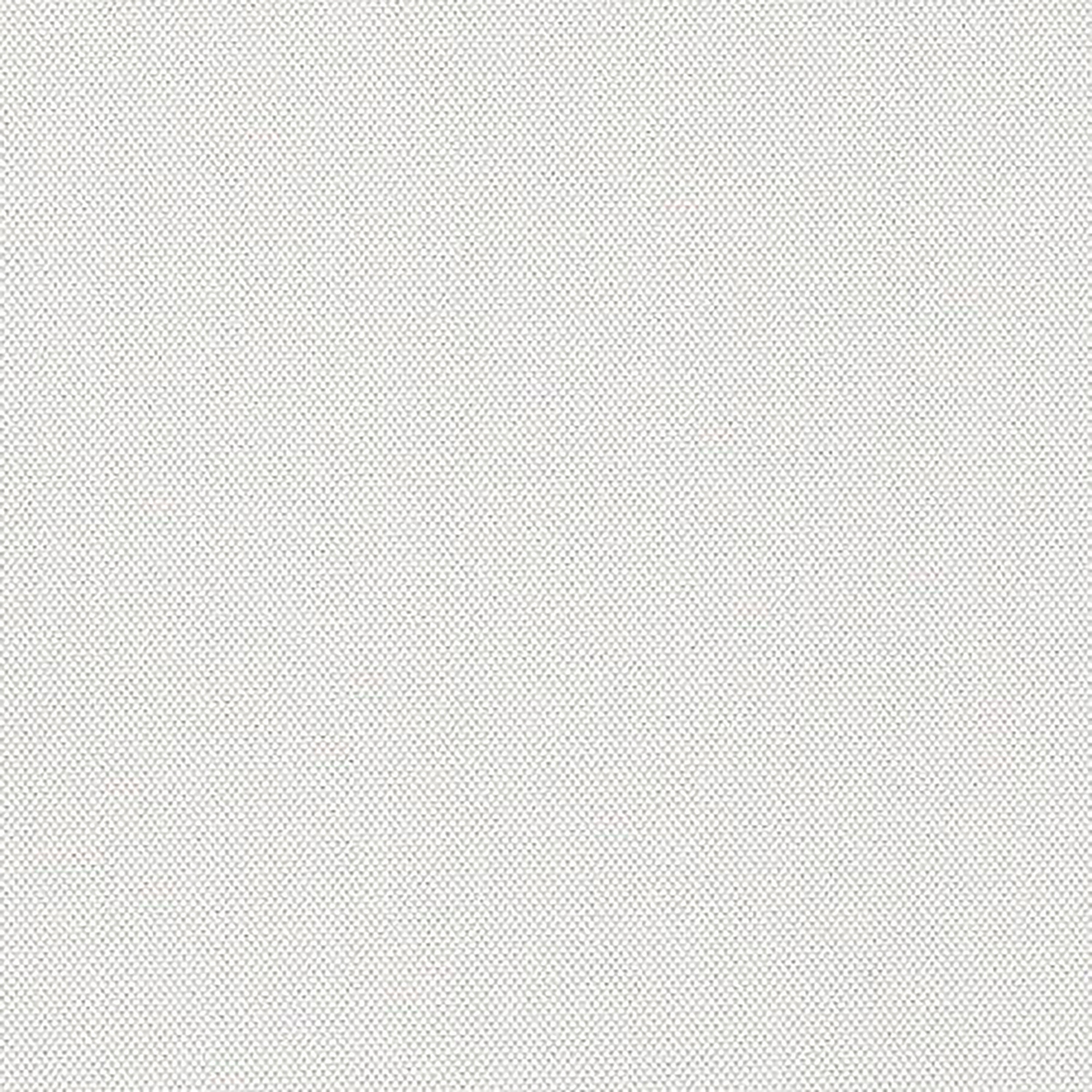 Close-up of light gray performance fabric upholstery showing a tight, small-scale woven texture used on a mid-century modern oak dining chair.