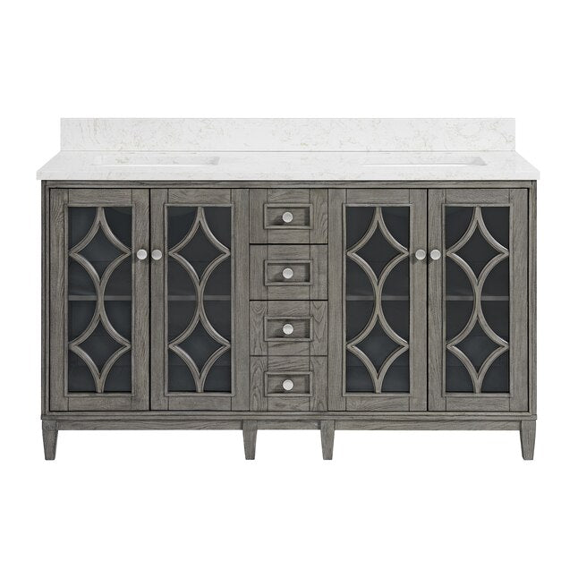 Argal 60" W x 22" D x 39" H Double Bathroom Vanity