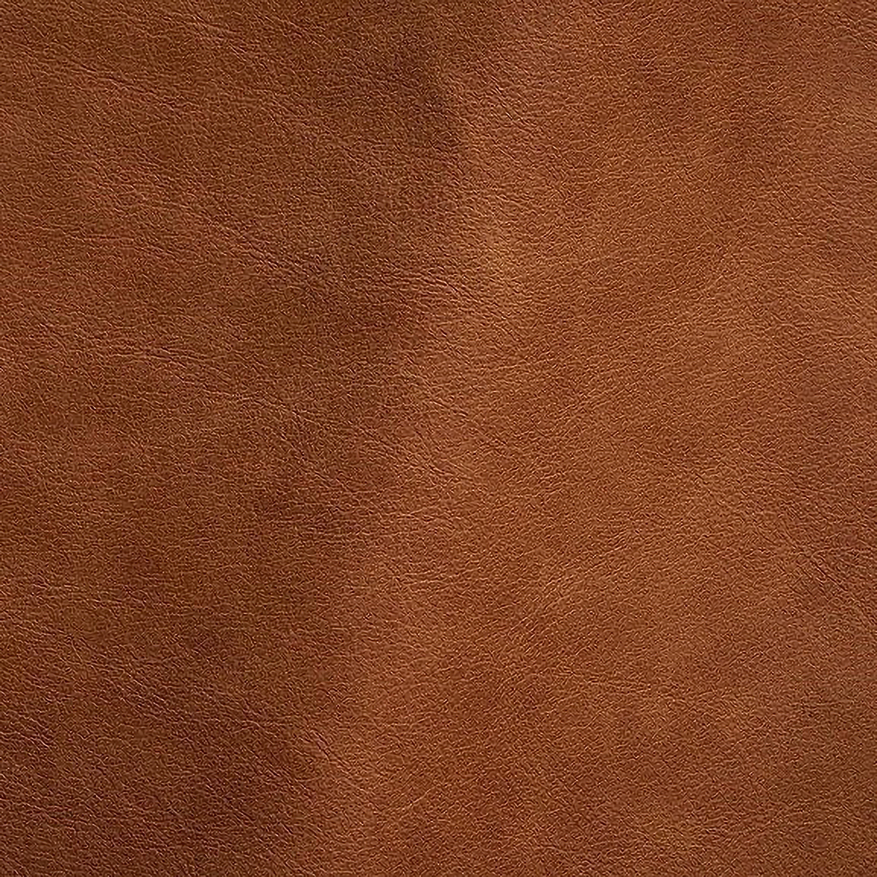 Close-up of teak-brown nubuck leather upholstery showing fine grain, soft nap and subtle color variations suitable for a dining chair.