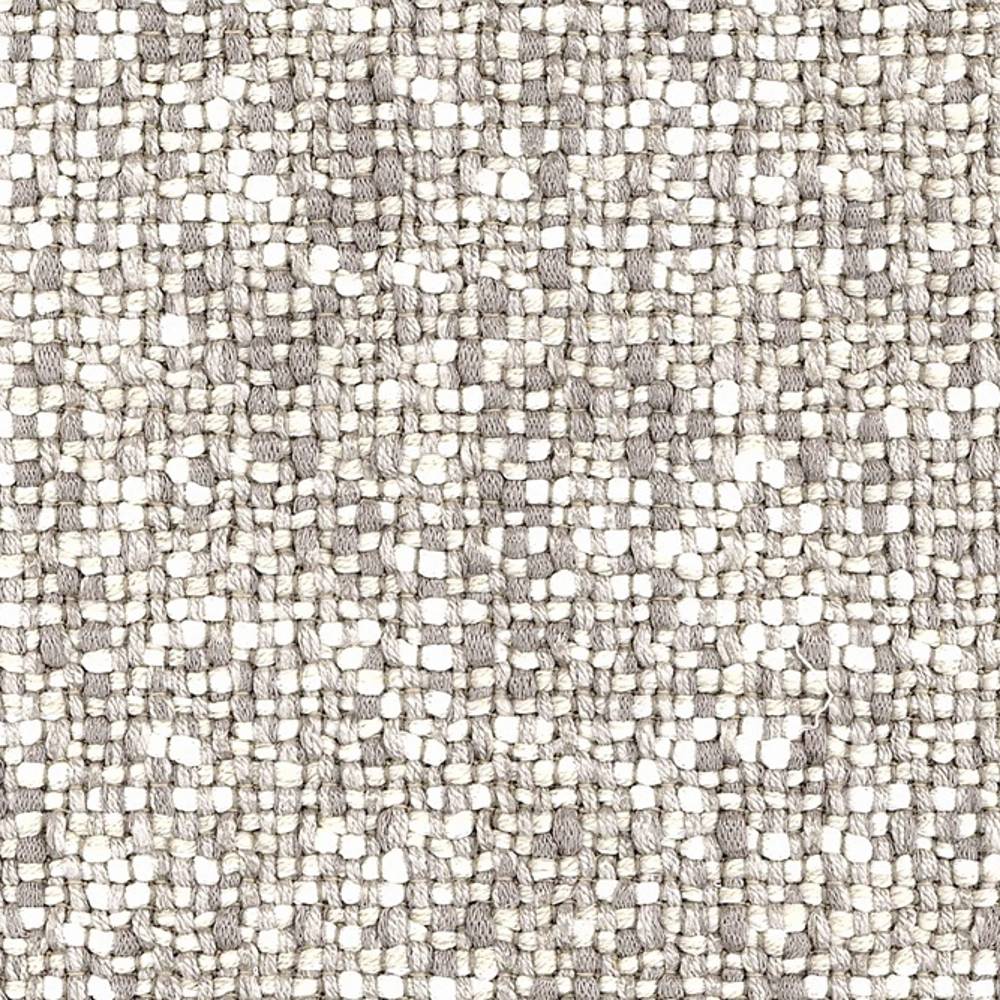 Close-up of a neutral beige-cream woven upholstery fabric swatch showing nubby, basketweave texture; 14.8% linen, 34.5% rayon, 28.6% cotton and 22.1% polyester blend for contemporary sofa use.