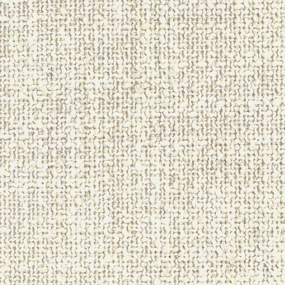Close-up of cream linen-blend upholstery fabric showing a looped bouclé texture with subtle beige flecks, ideal for neutral indoor sofa upholstery.