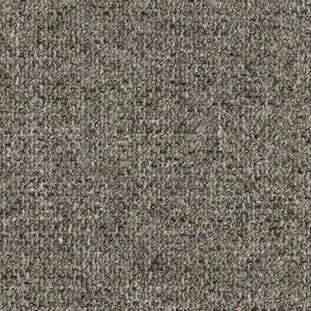 Close-up of neutral beige looped upholstery fabric for sofas, showing a textured woven surface in a linen-acrylic-polyester blend (9% linen, 30% acrylic, 61% polyester).