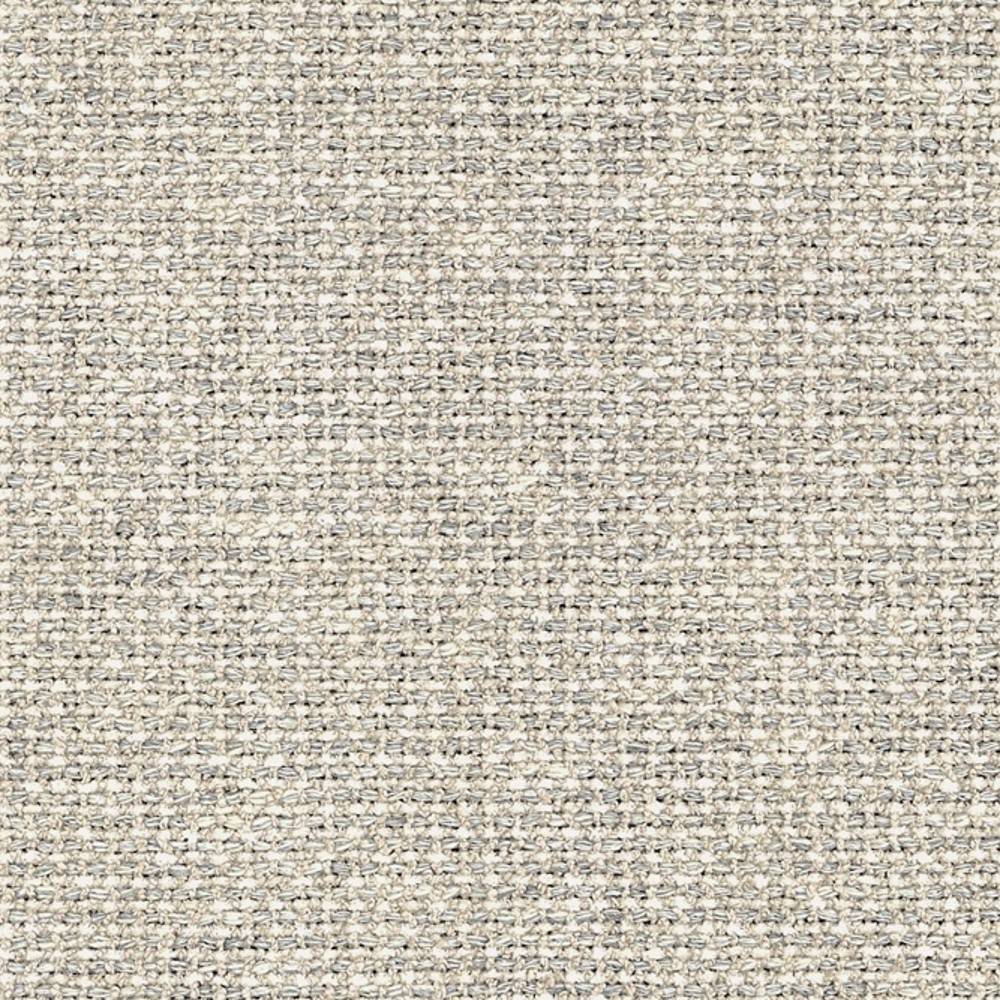 Close-up of beige woven upholstery fabric showing a textured loop-and-weave pattern, a durable sofa-grade blend of 52% rayon, 10% cotton and 38% polyester.