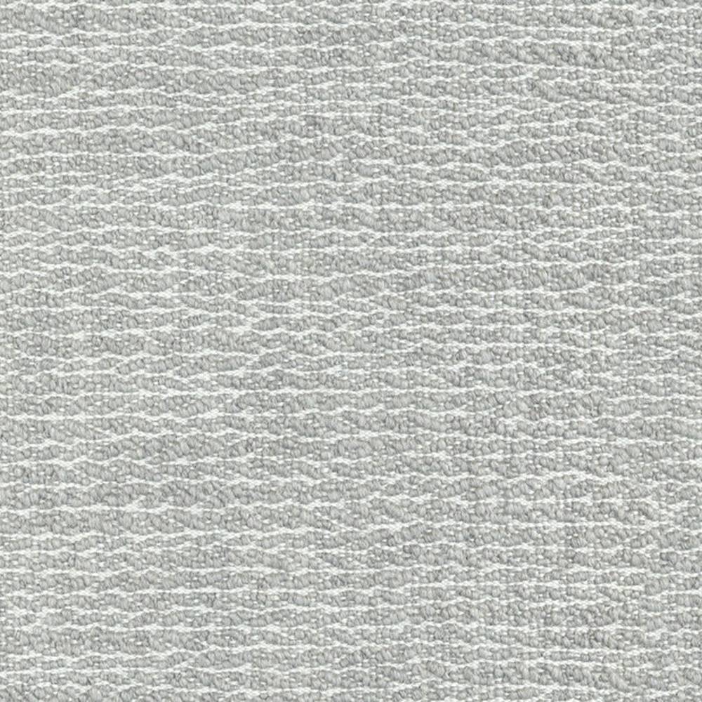 Close-up of neutral light-gray upholstery fabric showing a subtle wavy, looped texture; 18% wool, 47% acrylic and 35% polyester blend designed for sofa upholstery.