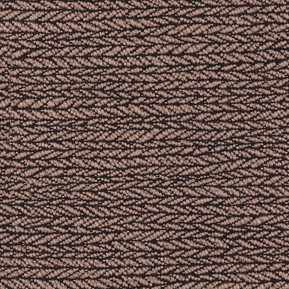 Close-up of taupe and black looped upholstery fabric showing a small chevron-like textured pattern; 18% wool, 47% acrylic, 35% polyester, suitable for sofa upholstery.