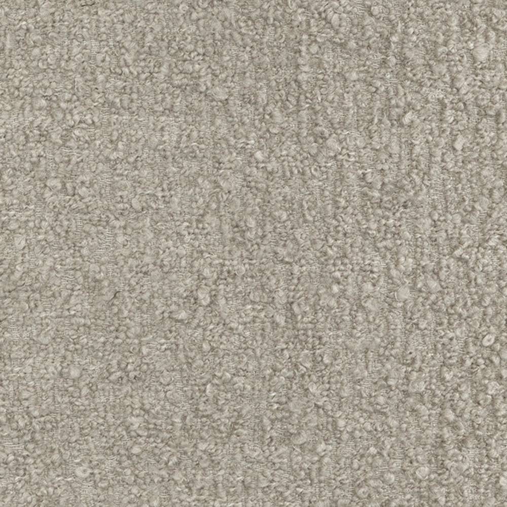 Close-up of cream wool-blend boucle upholstery fabric showing dense looped texture and soft neutral tone, ideal for contemporary sofas; composition 30% wool, 51% acrylic, 19% polyester.
