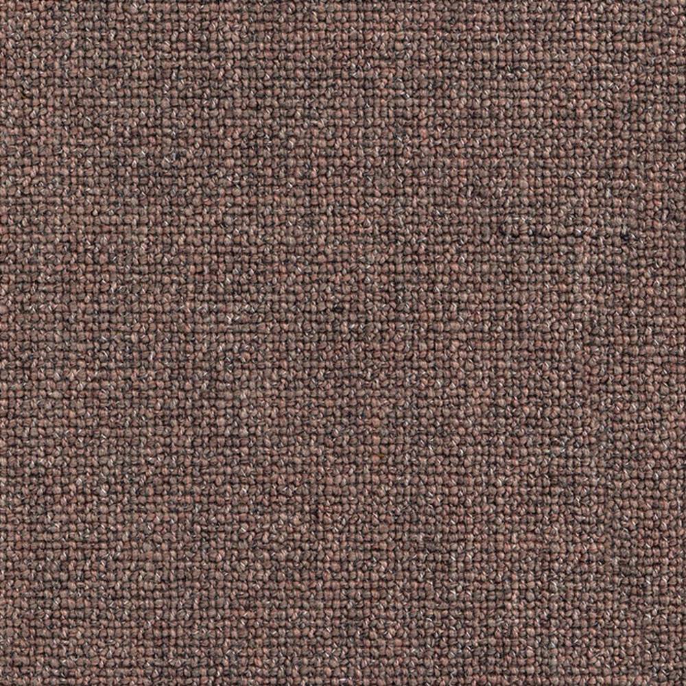 Close-up of brown heathered upholstery fabric showing a tight looped woven texture; 18% wool, 57% acrylic and 24% polyester heavy-duty fabric for contemporary sofas.