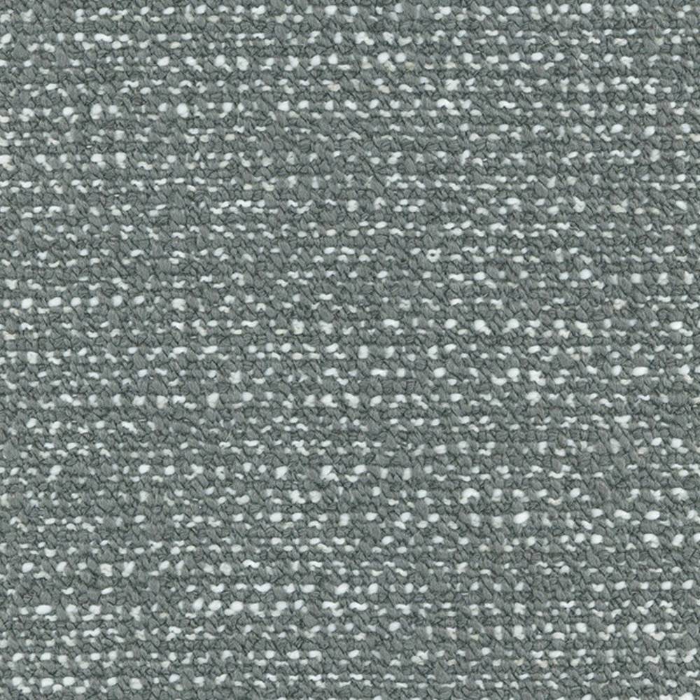 Close-up of cream textured upholstery fabric in a 19% wool, 5% linen, 63% acrylic and 13% polyester blend, showing a tight looped weave with subtle flecked pattern suitable for sofas.