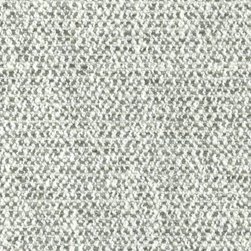 Close-up of cream wool-blend upholstery fabric showing a tight, boucle-like looped texture for sofa use; 19% wool, 5% linen, 63% acrylic and 13% polyester.