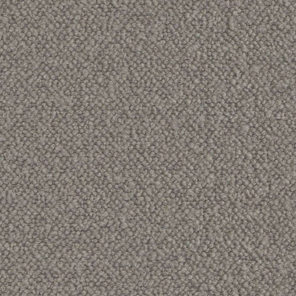 Close-up of beige boucle upholstery fabric showing tight looped texture in a 30% wool, 50% acrylic, 20% polyester heavy-duty blend, suitable for indoor sofas and neutral upholstery applications.
