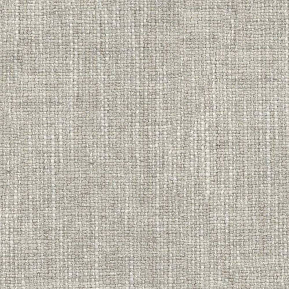 Close-up of light cream woven upholstery fabric showing a subtle basket-weave texture; 15% wool, 70% acrylic, 15% polyester, suitable for sofa upholstery.