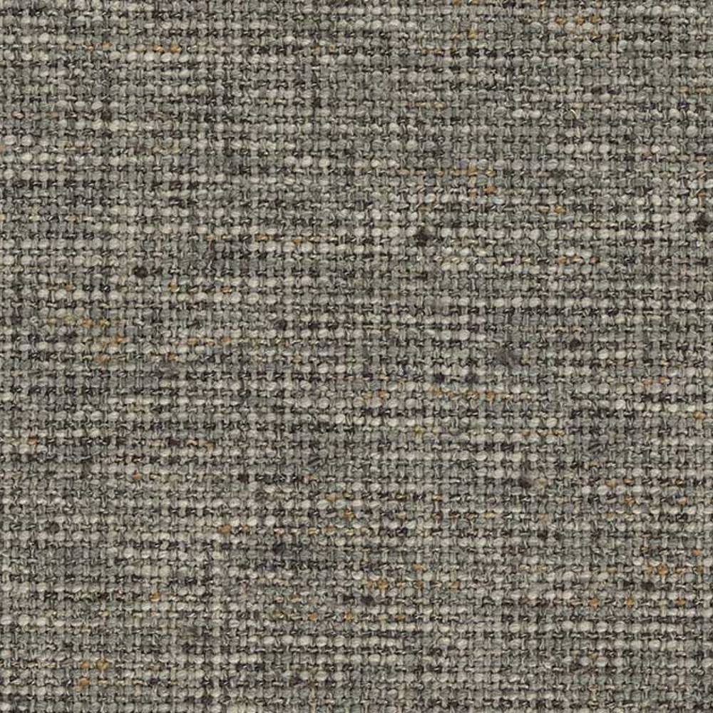 Close-up of neutral beige woven upholstery fabric showing textured basketweave with subtle cream and gray flecks; 6% wool, 6% linen, 35% acrylic and 53% polyester blend intended for contemporary sofa use.