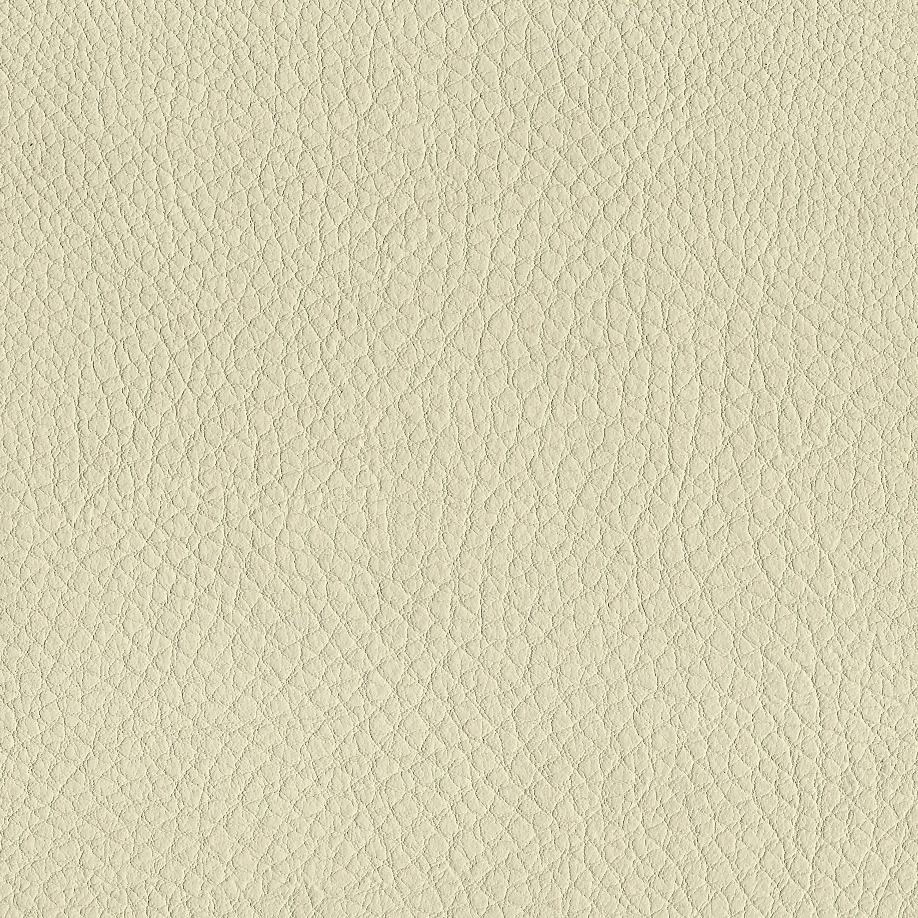 Close-up of beige leather upholstery showing fine pebble-grain texture and subtle natural creases, illustrating the chair's neutral, mid-century modern seat finish.