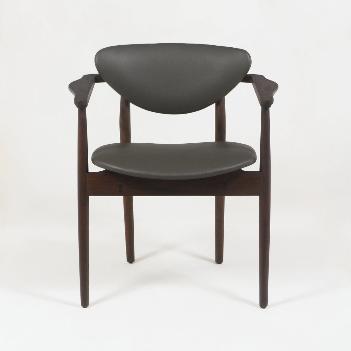Eugene Teak &amp; Leather Dining Chair - INTERIORTONIC