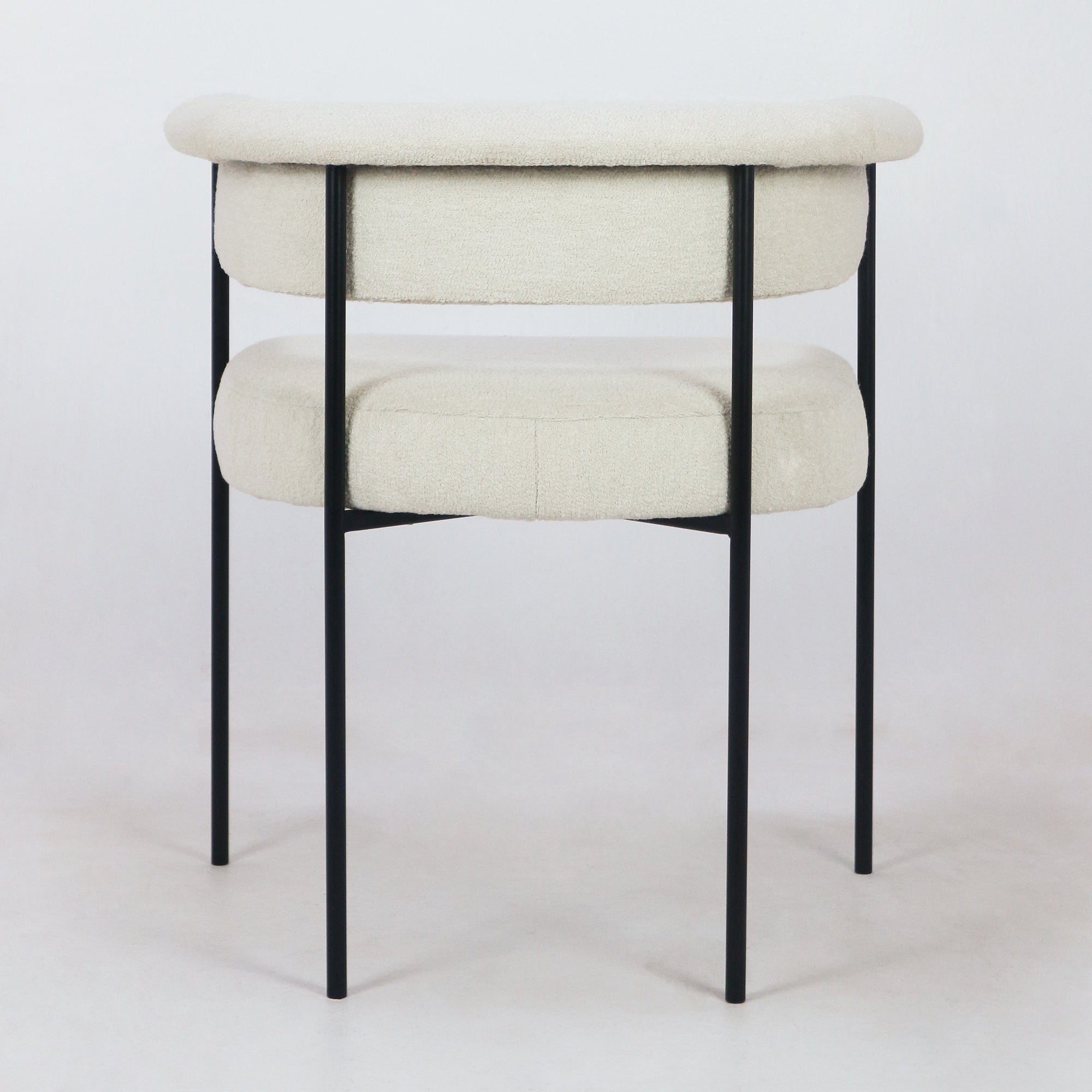 Mikra Dining Chair Cream Boucle - INTERIORTONIC