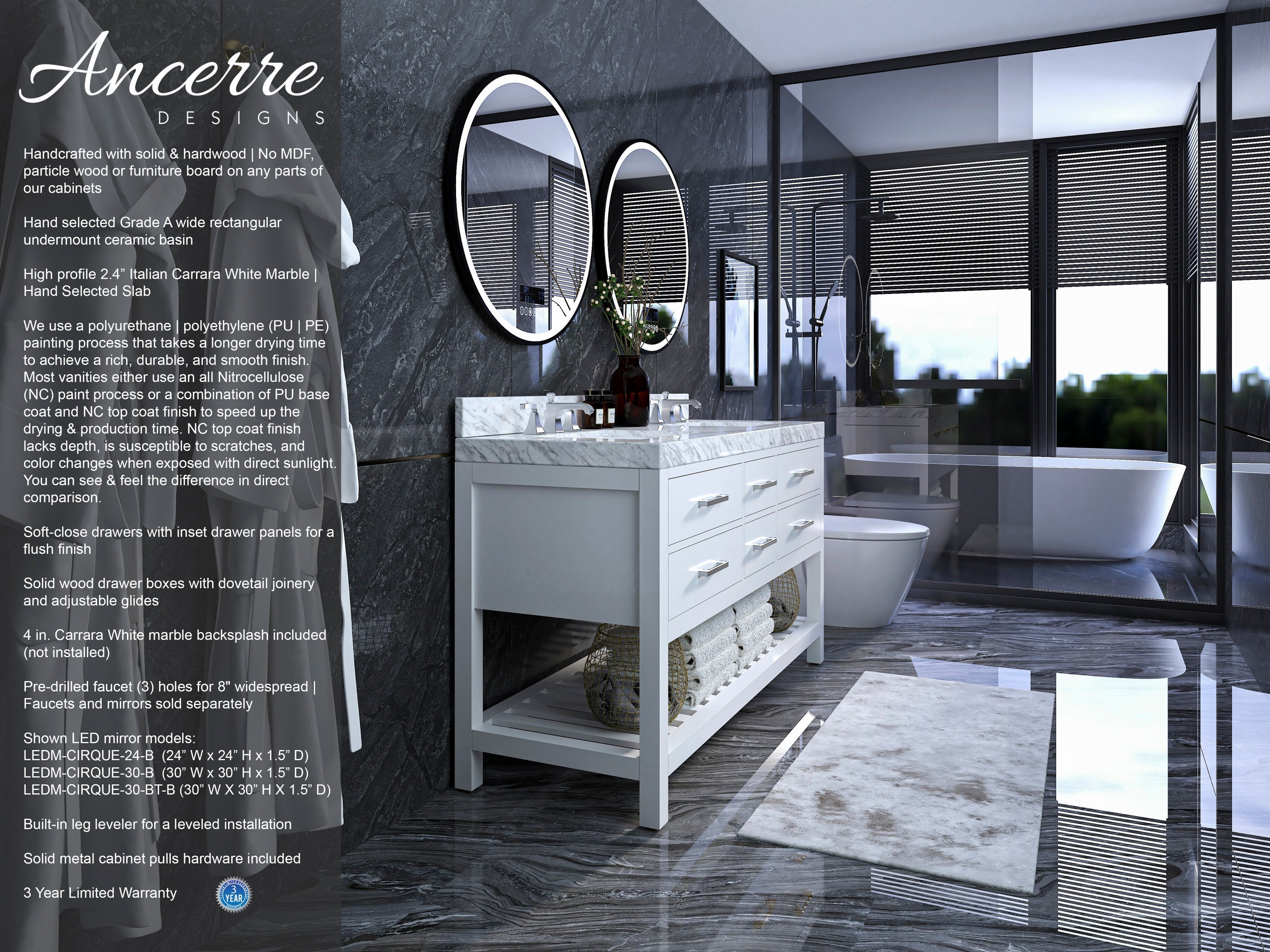 Surin 60" Double Sink Vanity
