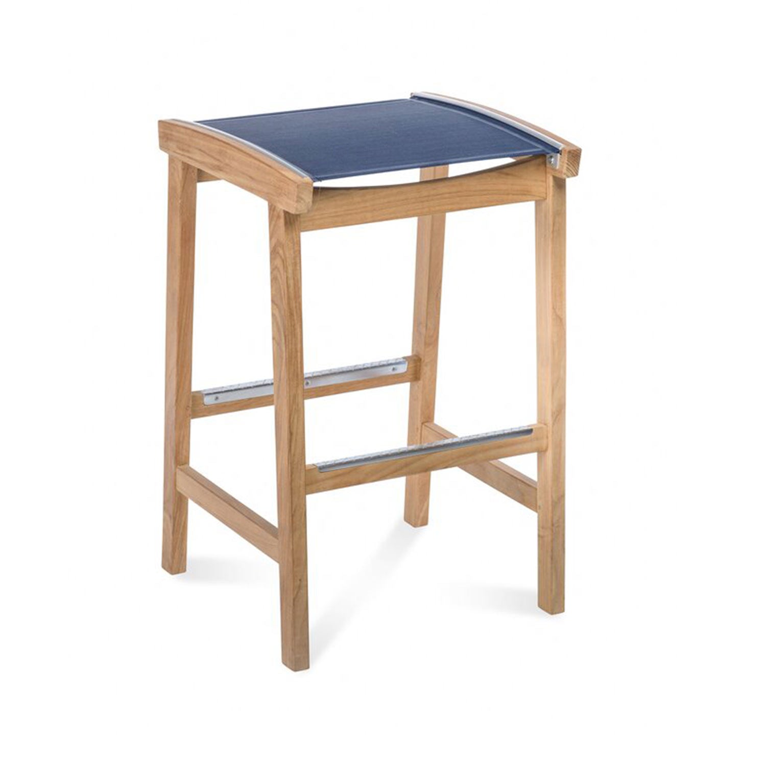 Clement Backless Teak Outdoor Bar Stool