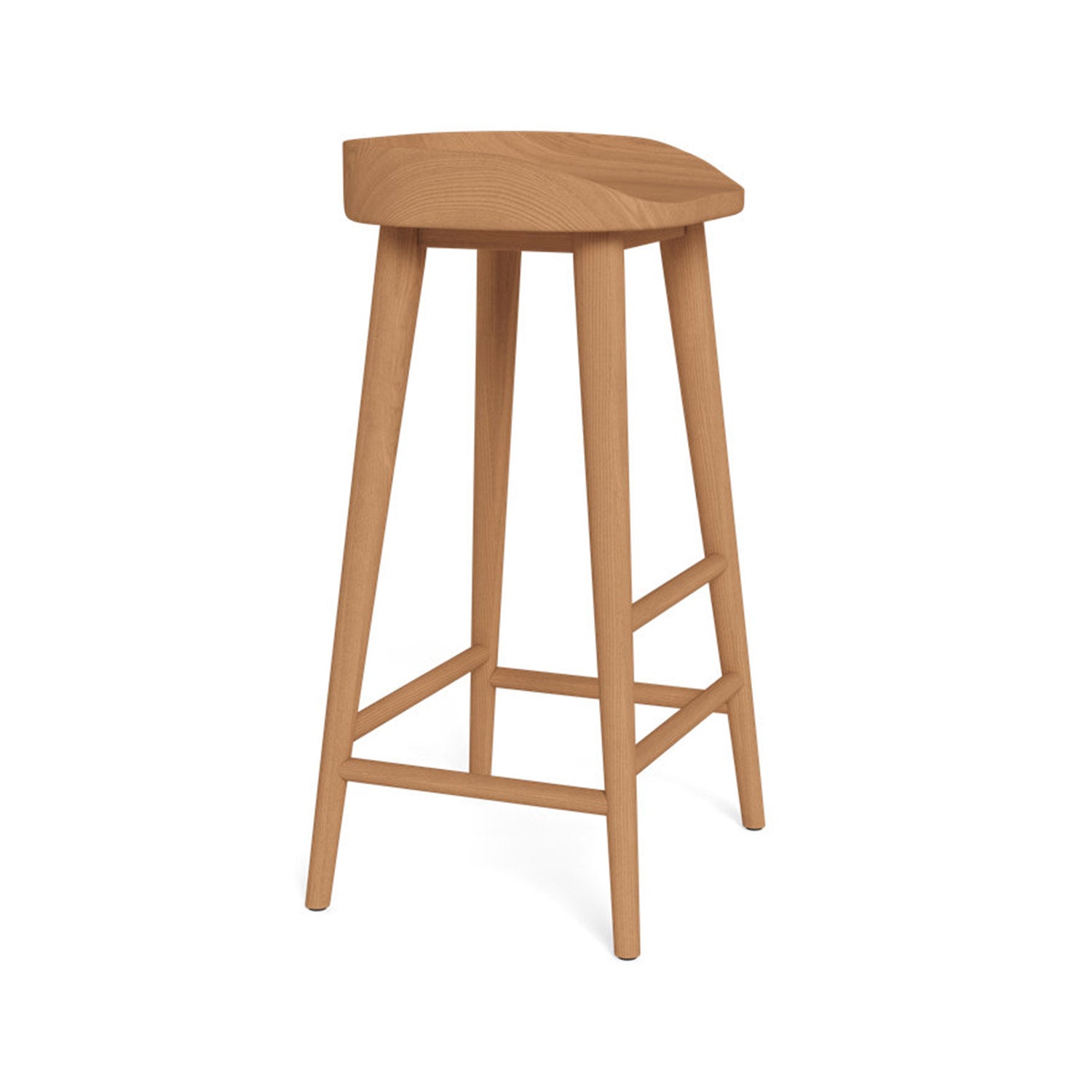 Florian Backless Teak Outdoor Bar Stool