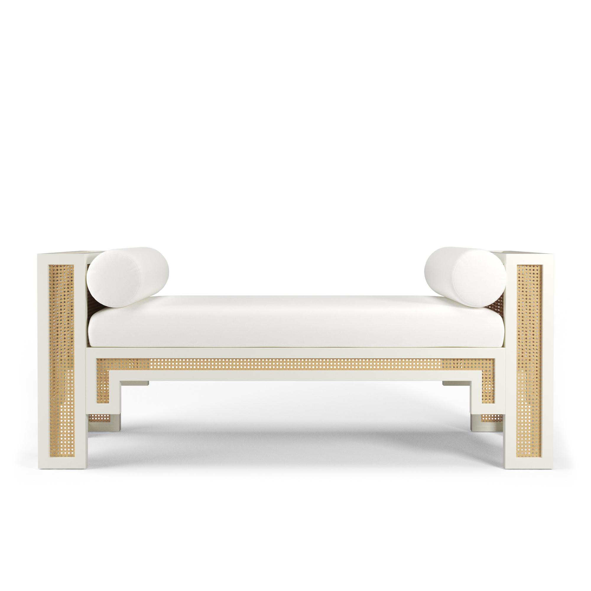 Banquette de bout de lit en rotin Calvin