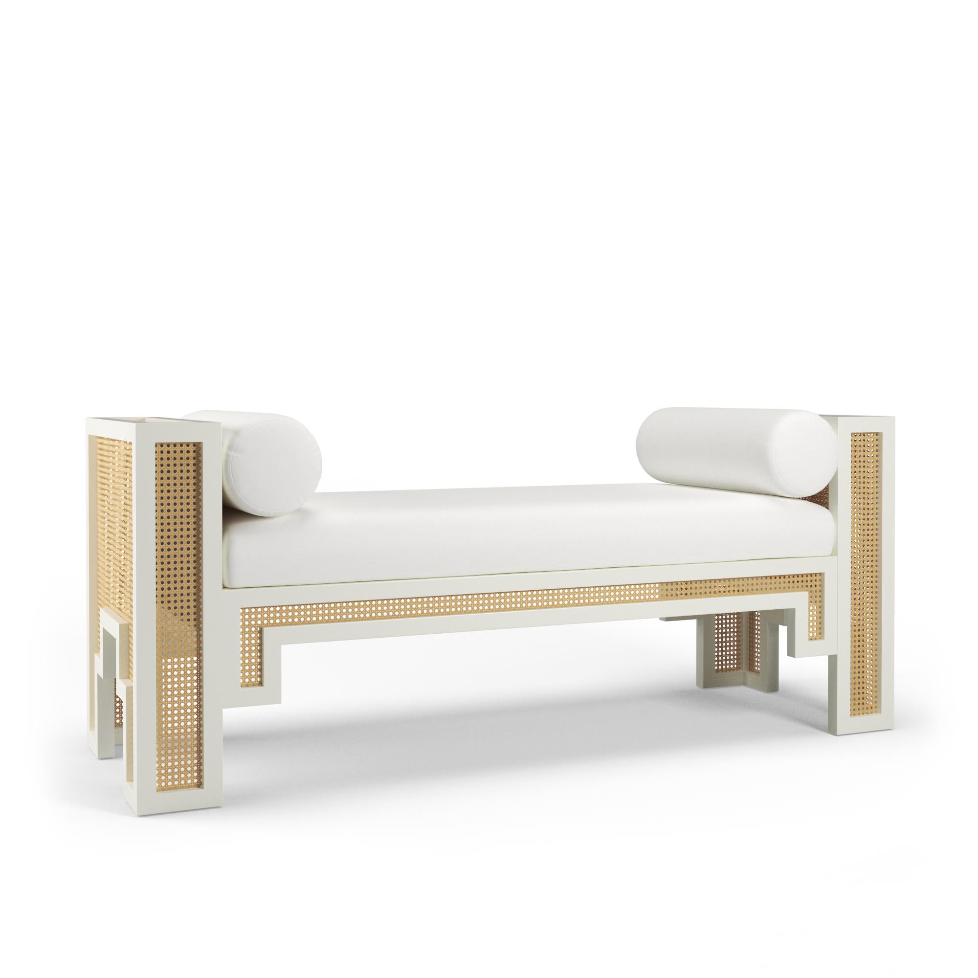 Banquette de bout de lit en rotin Calvin