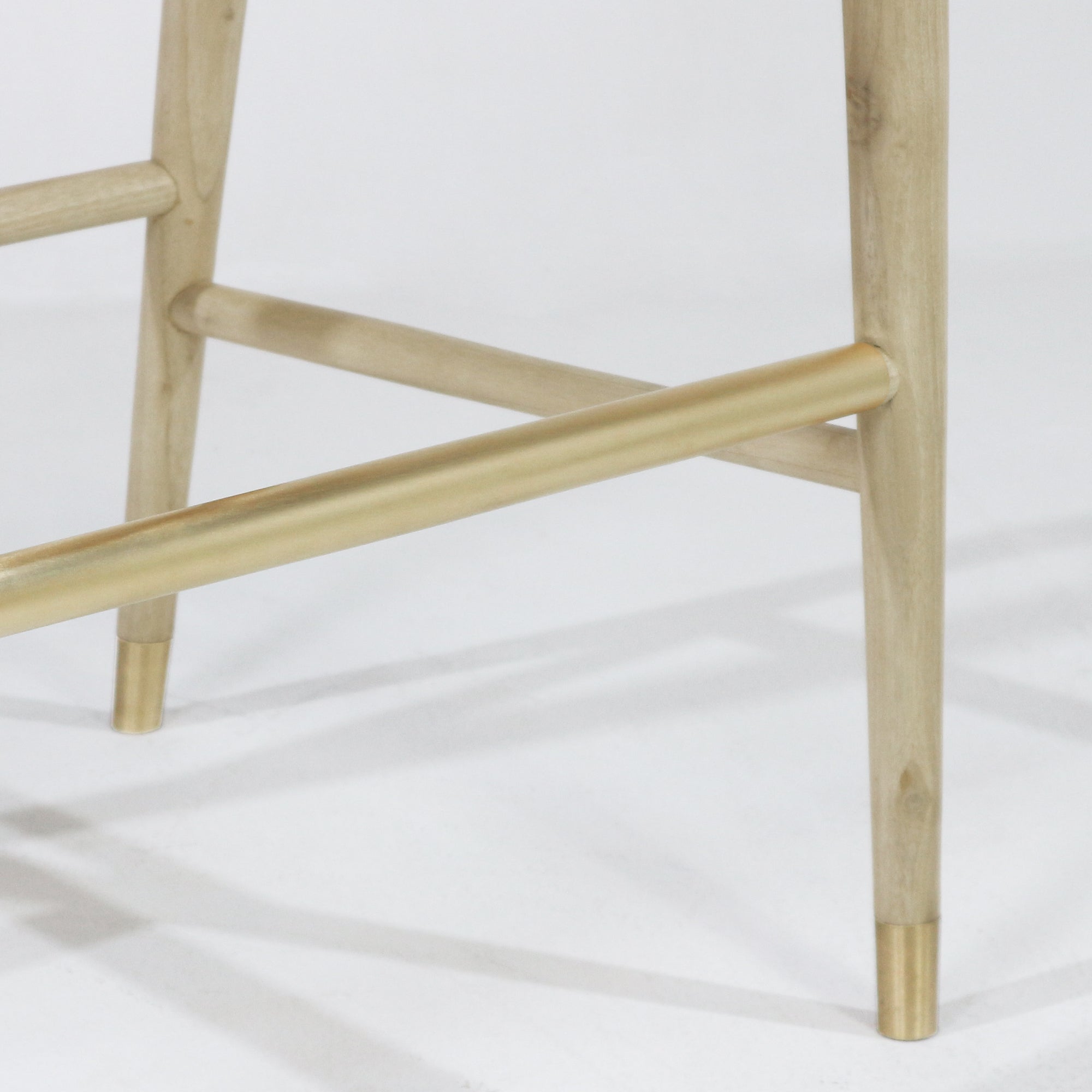 Fara Blonde Rope-Backed & Upholstered Bar Stool