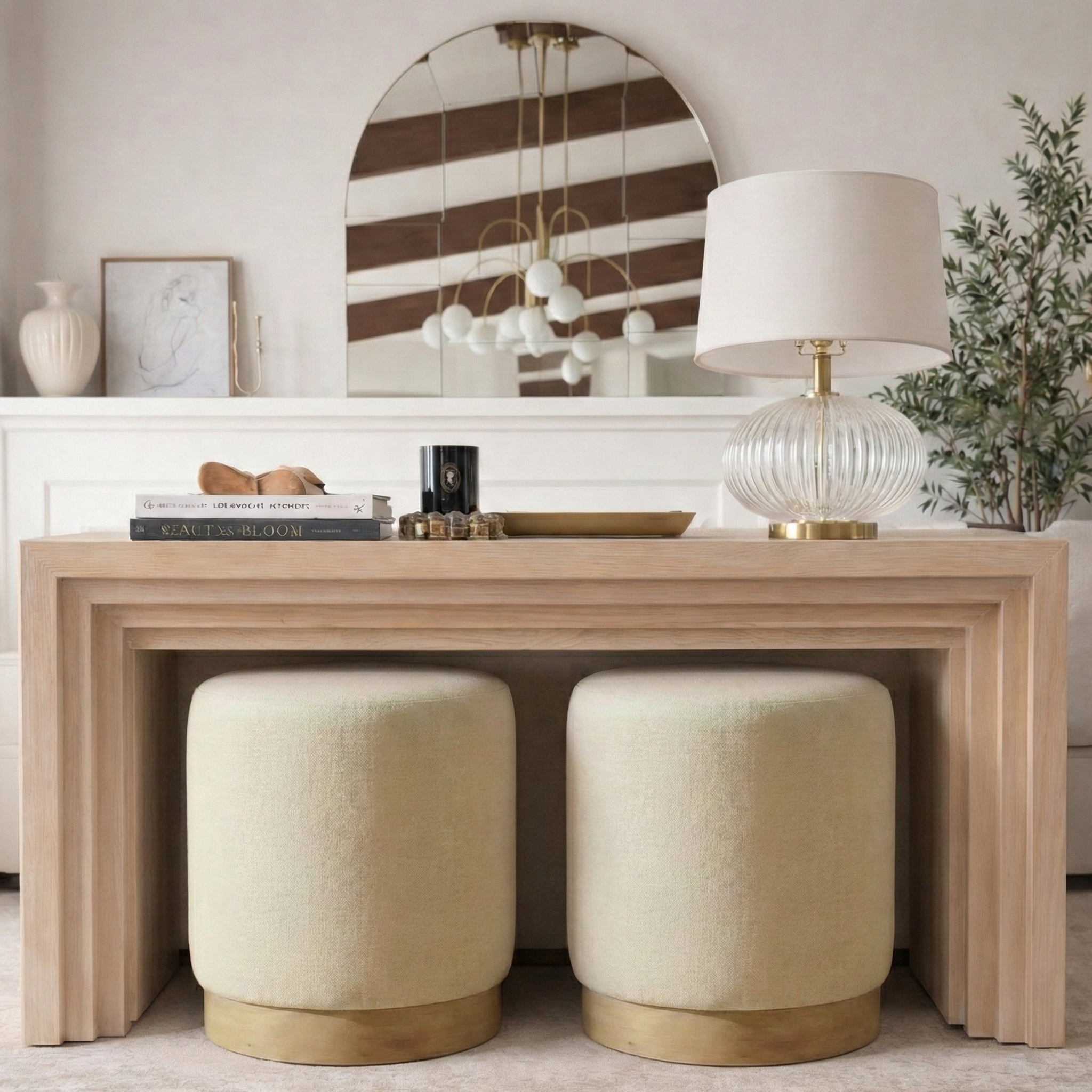 Lyta Vanity Chair | Modern Round Makeup Vanity Stool