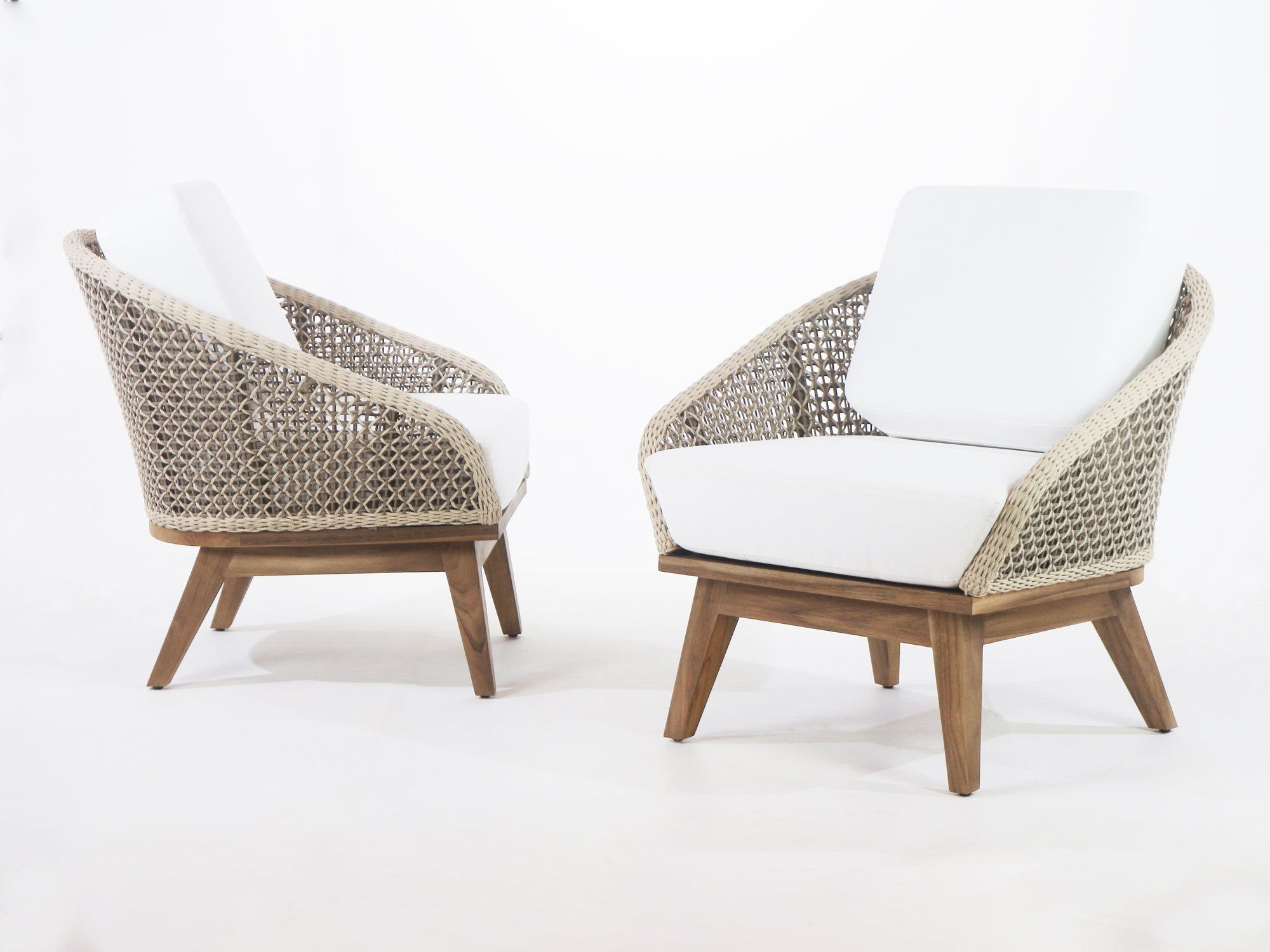Surakarta Outdoor Accent Chair with UV protected outdoor weaving - INTERIORTONIC