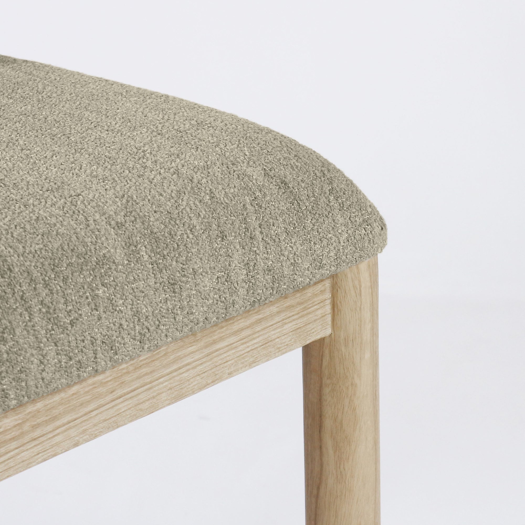 Heidi Oak & Boucle Bar & Counter Stool