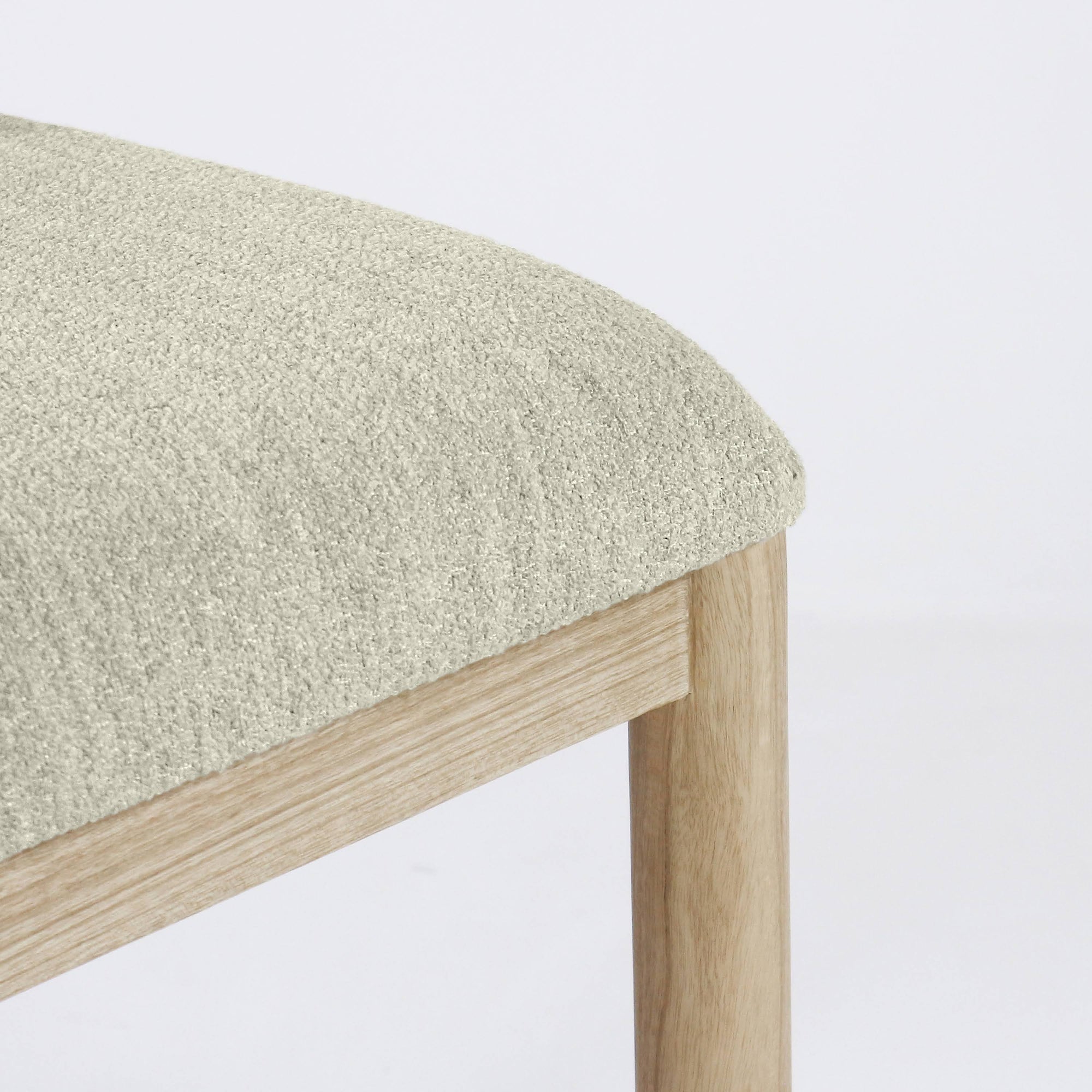 Heidi Oak & Boucle Bar & Counter Stool