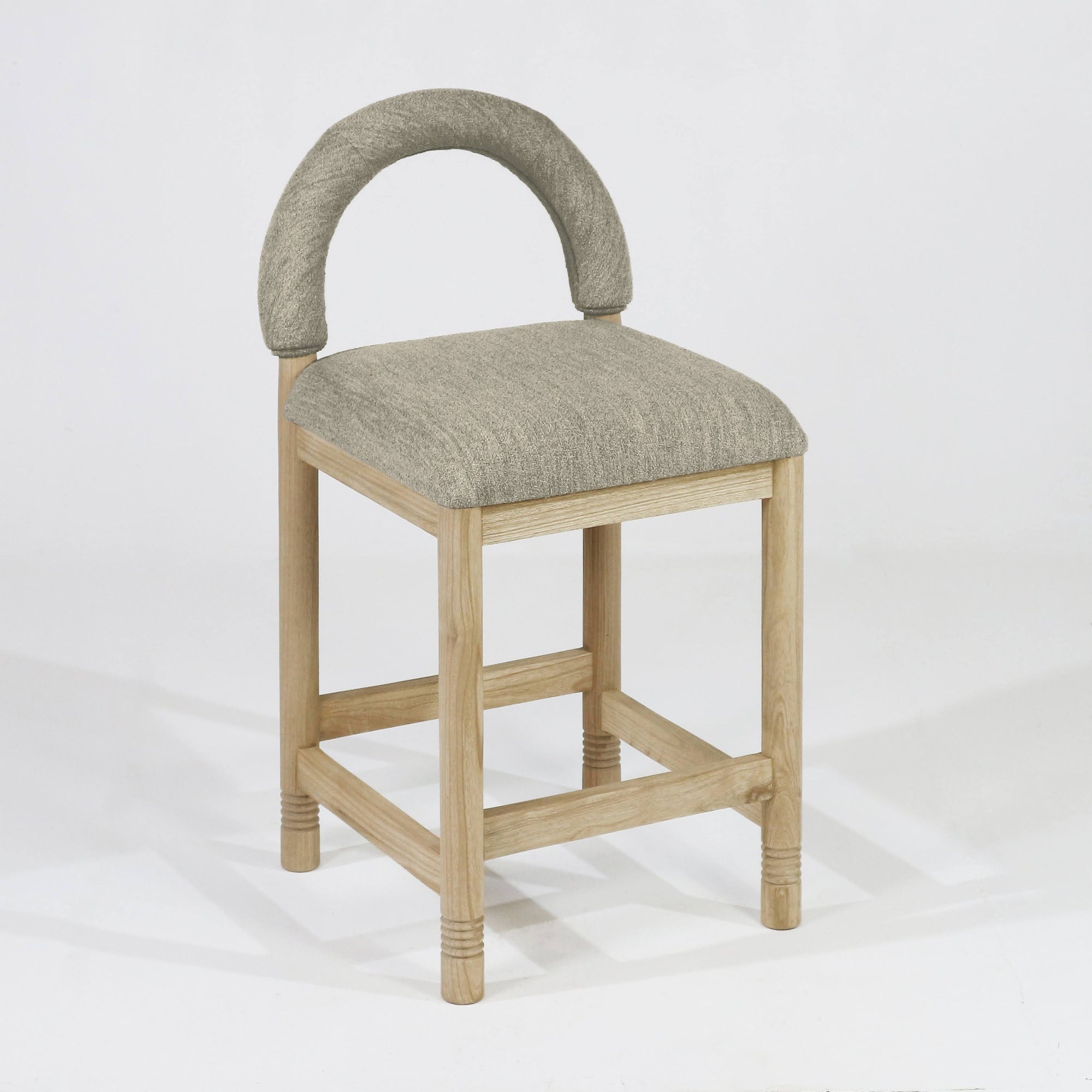 Heidi Oak & Boucle Bar & Counter Stool