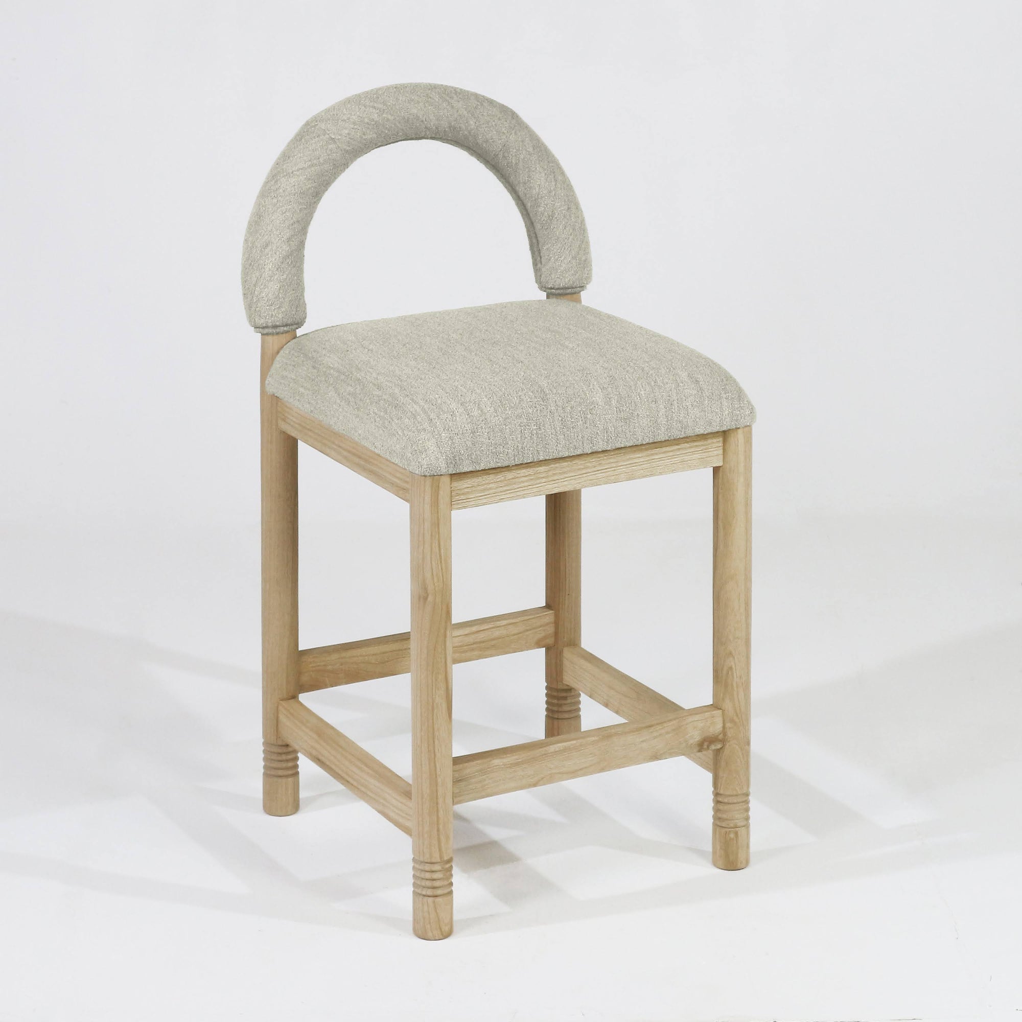 Heidi Oak & Boucle Bar & Counter Stool