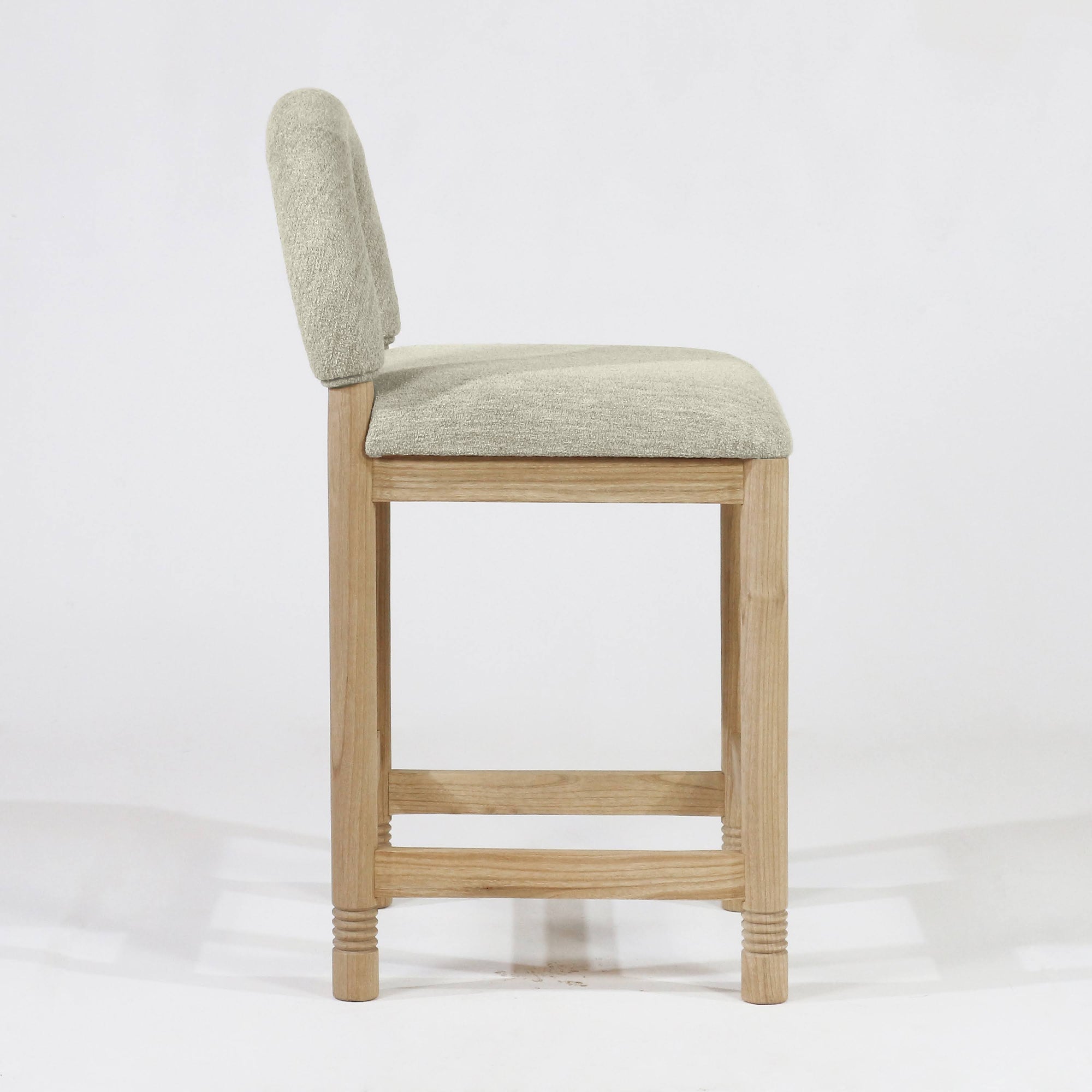 Heidi Oak & Boucle Bar & Counter Stool