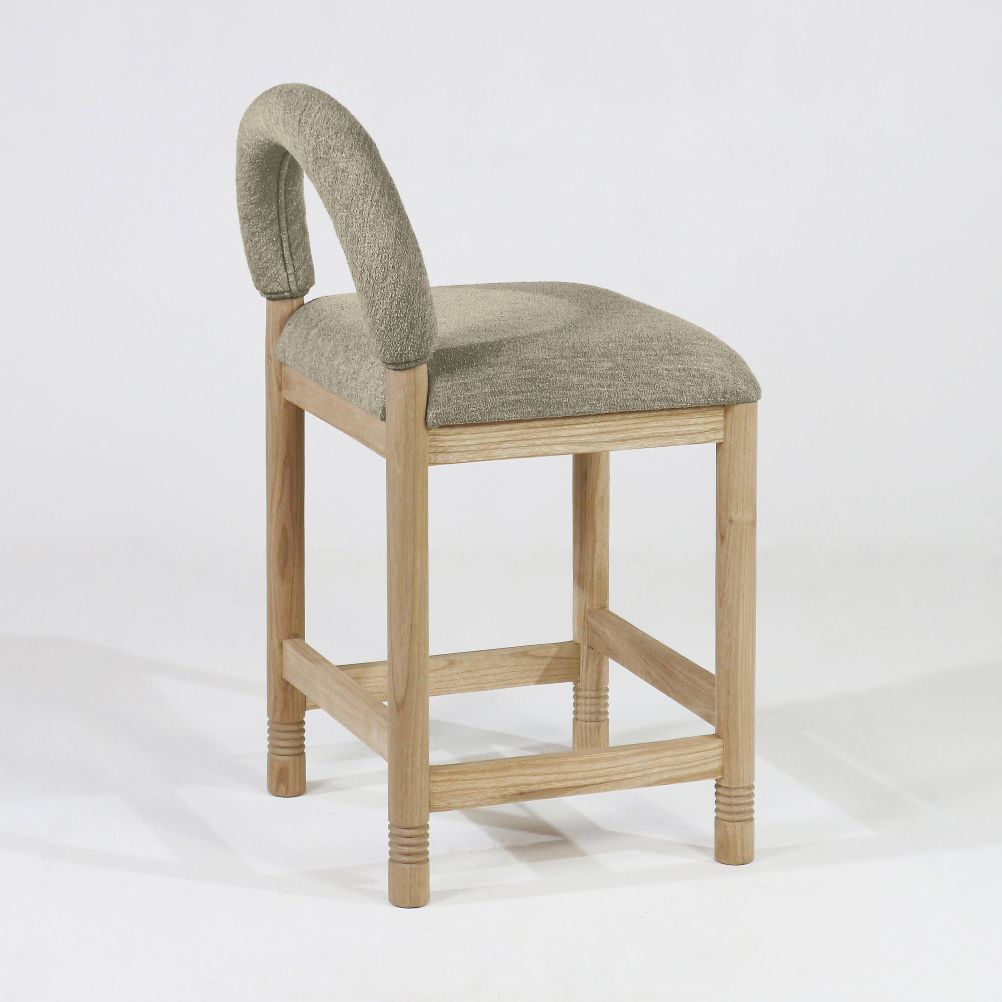 Heidi Oak & Boucle Bar & Counter Stool